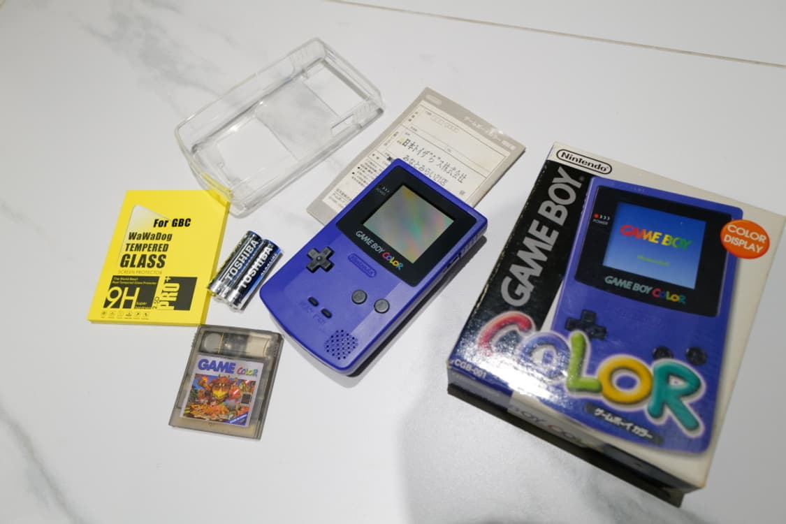 (새제품) 닌텐도 게임보이 컬러 CGB(gbc)퍼플 풀박스  상품이미지1