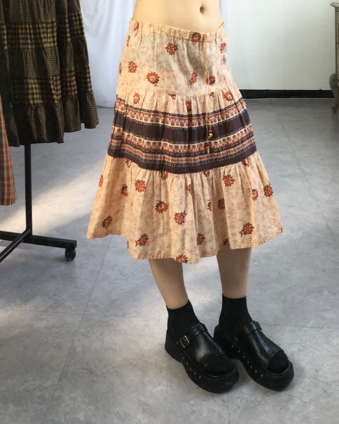 Ethnic pattern skirt 상품이미지1