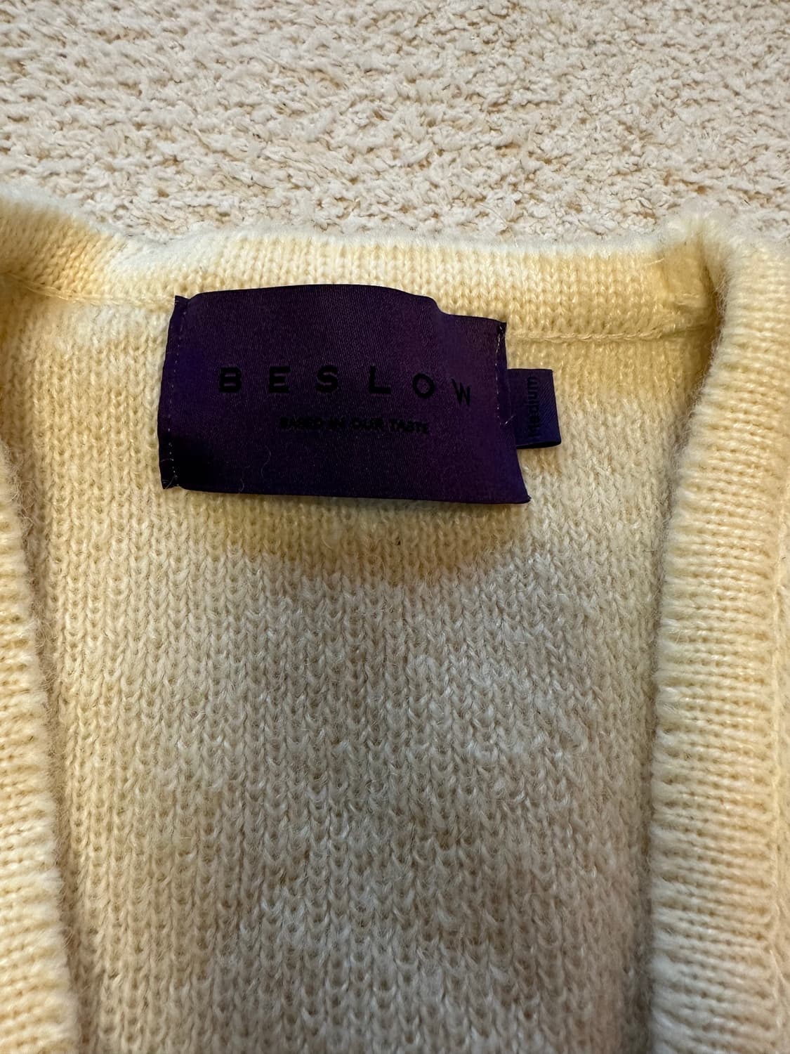 비슬로우 아가일가디건 M 상품이미지2