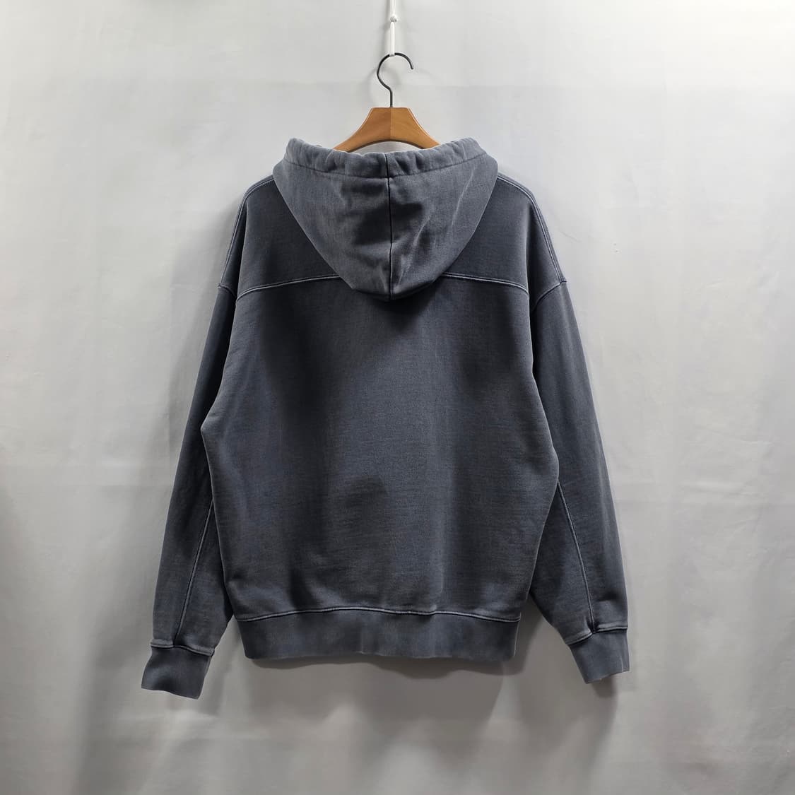 0702 소버먼트 [SOVERMENT] 오버핏 워싱 후드 집업 L 그레이 상품이미지2