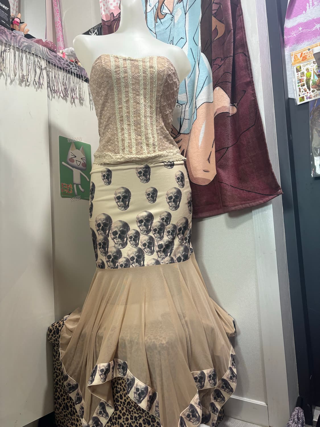 Chip chip 해골 메쉬스커트 상품이미지1