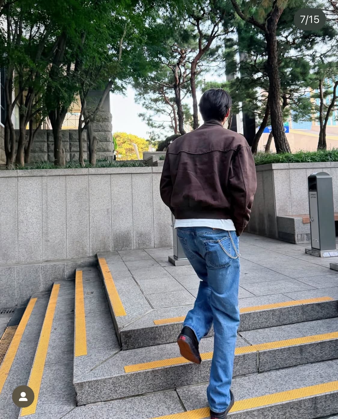 인사일런스 워시드 컷오프 트랙 자켓 브라운(주우재 착용 제품) 상품이미지2