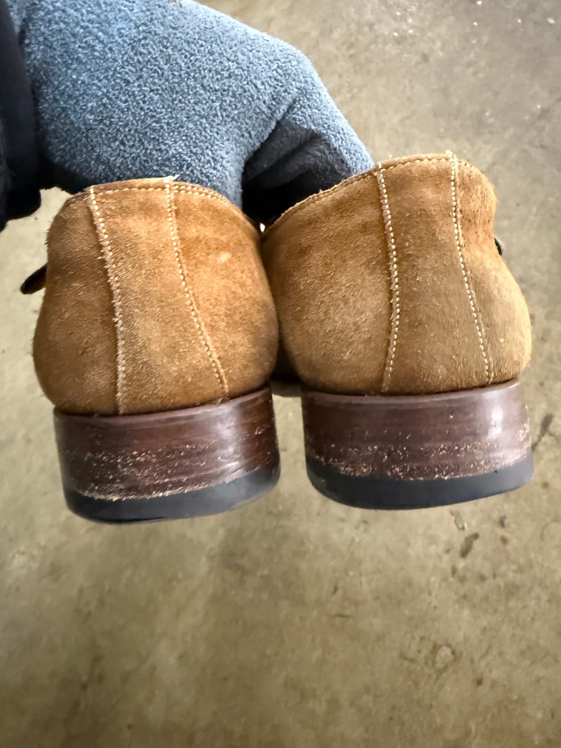 에스티 듀퐁 스웨이드 더블 몽크 스트랩 구두 41 상품이미지5