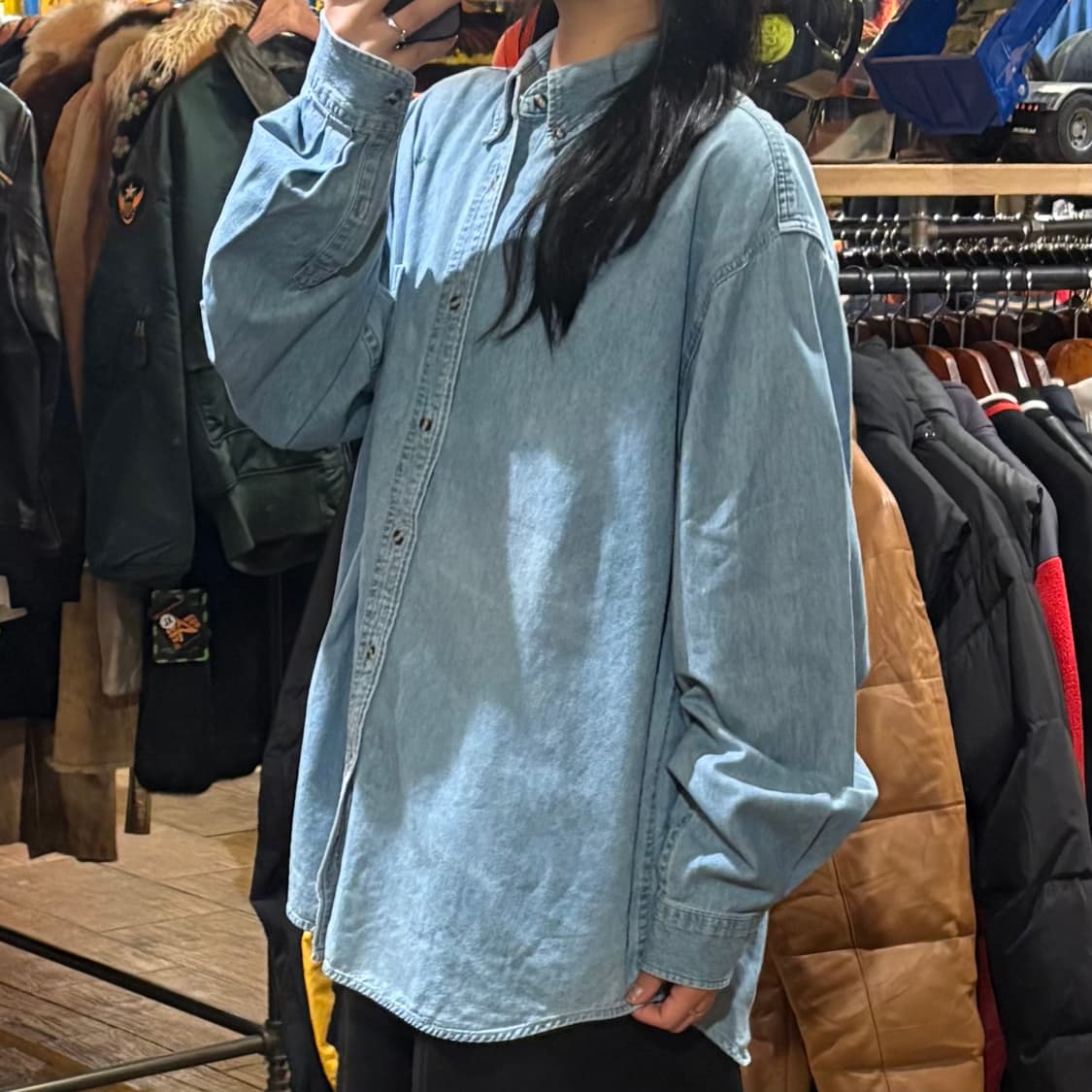 [HI] Carhartt 칼하트 긴팔셔츠 데님 연청 상품이미지3