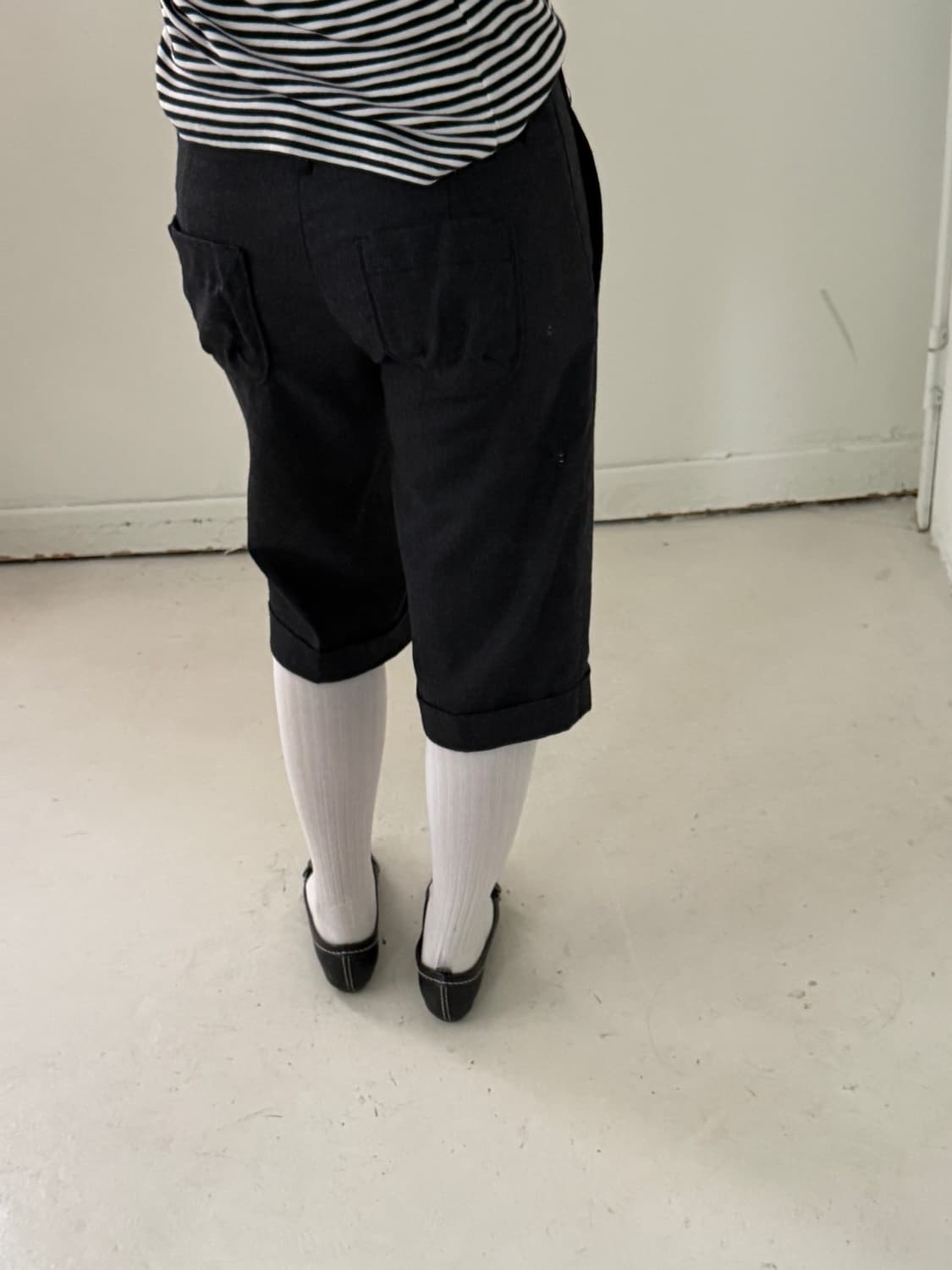 일본빈티지 울 크롭드팬츠 7부 팬츠 상품이미지3