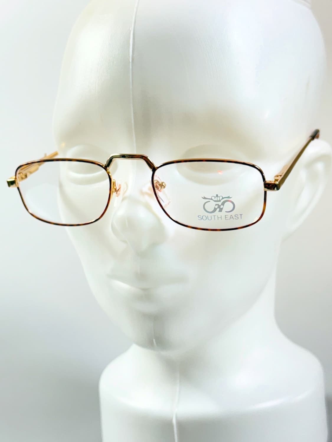90s SOUTH EAST 골든 레오피드 슬림 스퀘어 빈티지 안경 상품이미지8