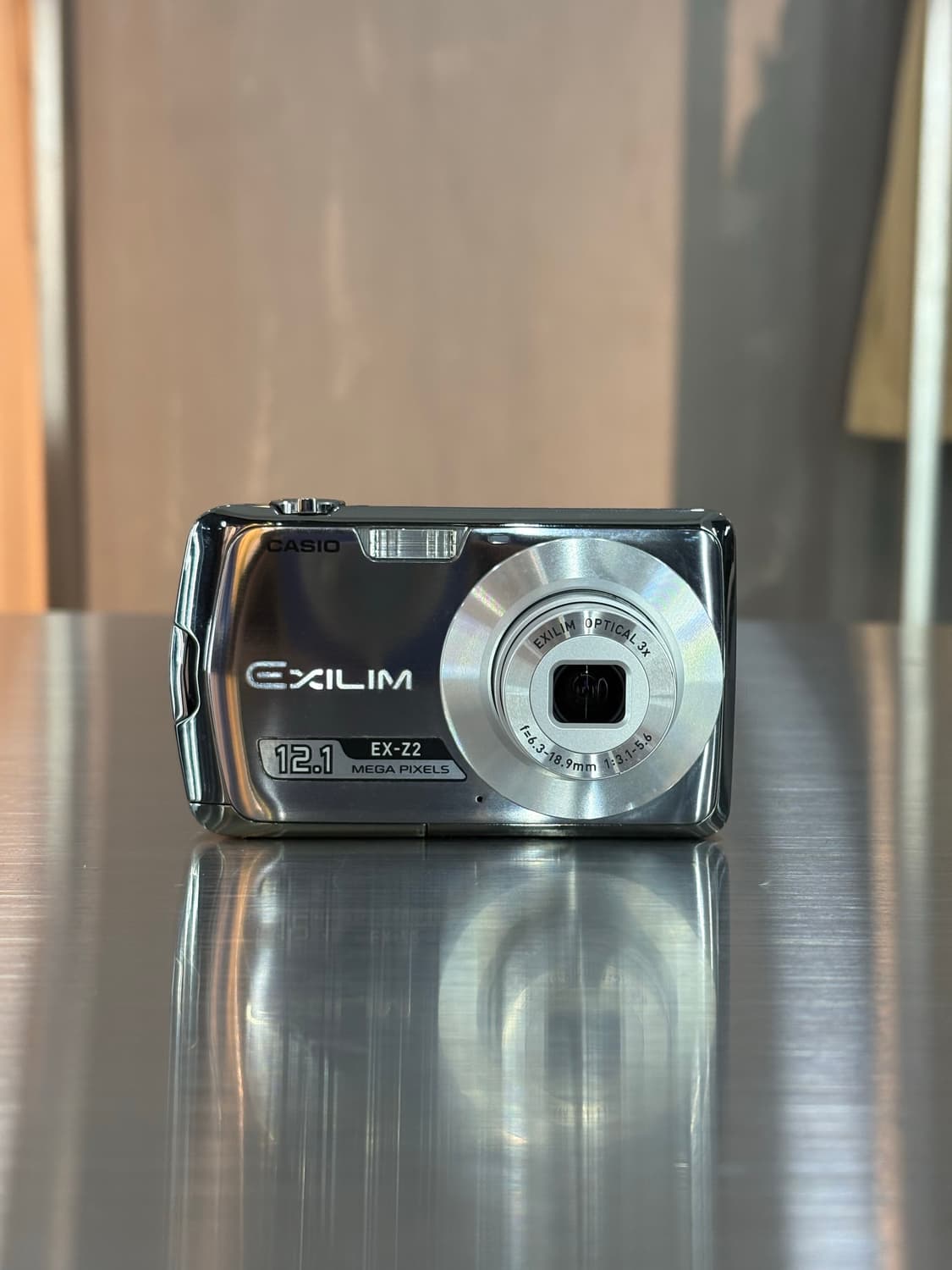 배터리2개/날짜표시)카시오 엑슬림 ex-z2 크롬실버 빈티지디카 상품이미지1