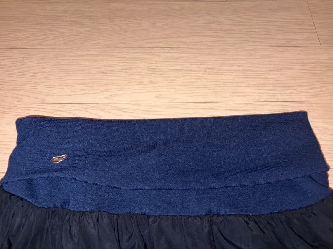 DOUBLE SHIRRING SKIRT NAVY 2사이즈 상품이미지4