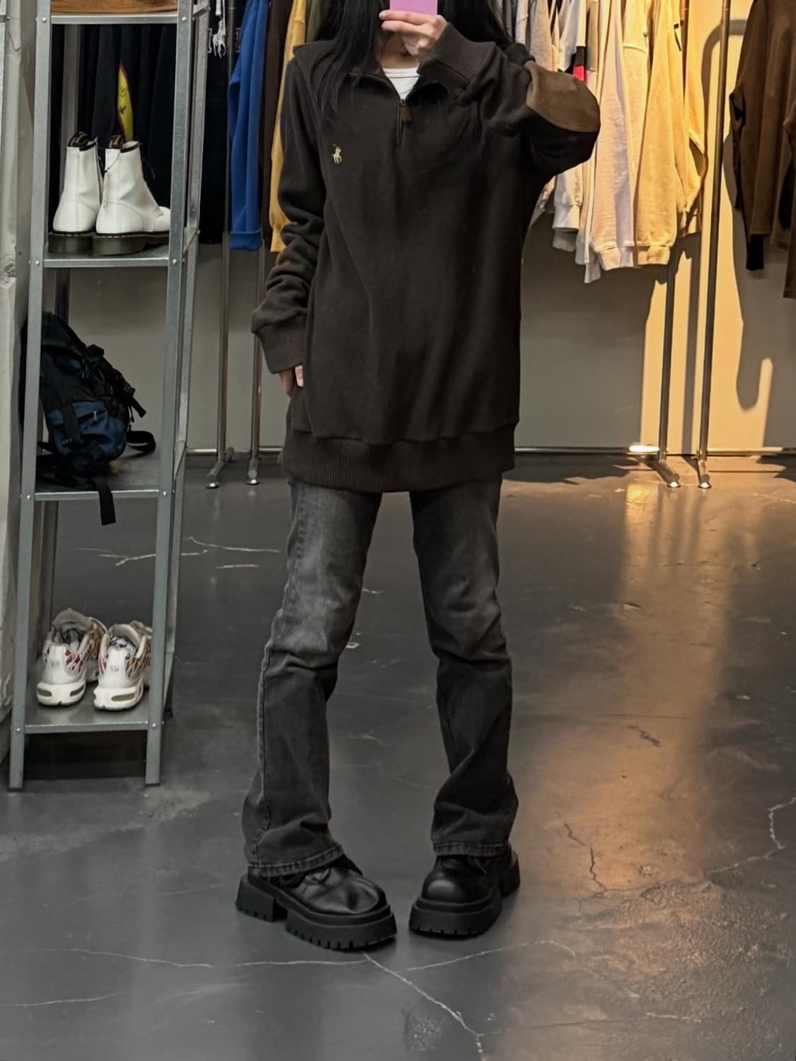 폴로랄프로렌 엘보패치 하프집업 니트 A2870 상품이미지1