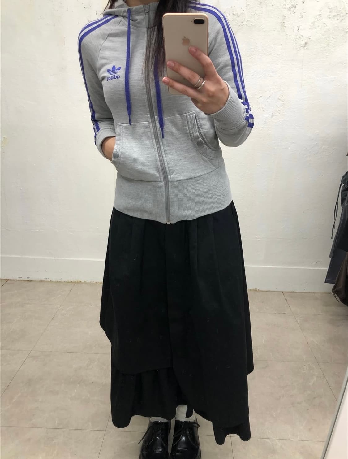 아디다스 딱붙핏 후드 집업 상품이미지4