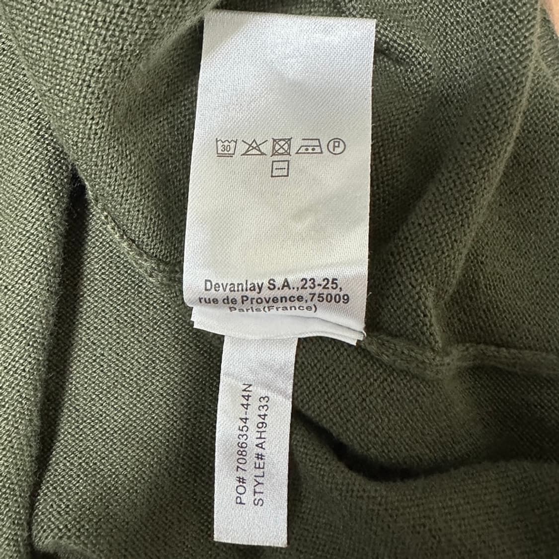 Lacoste 라코스테 코튼 하프 집업 니트 올리브색상 4사이즈 상품이미지10