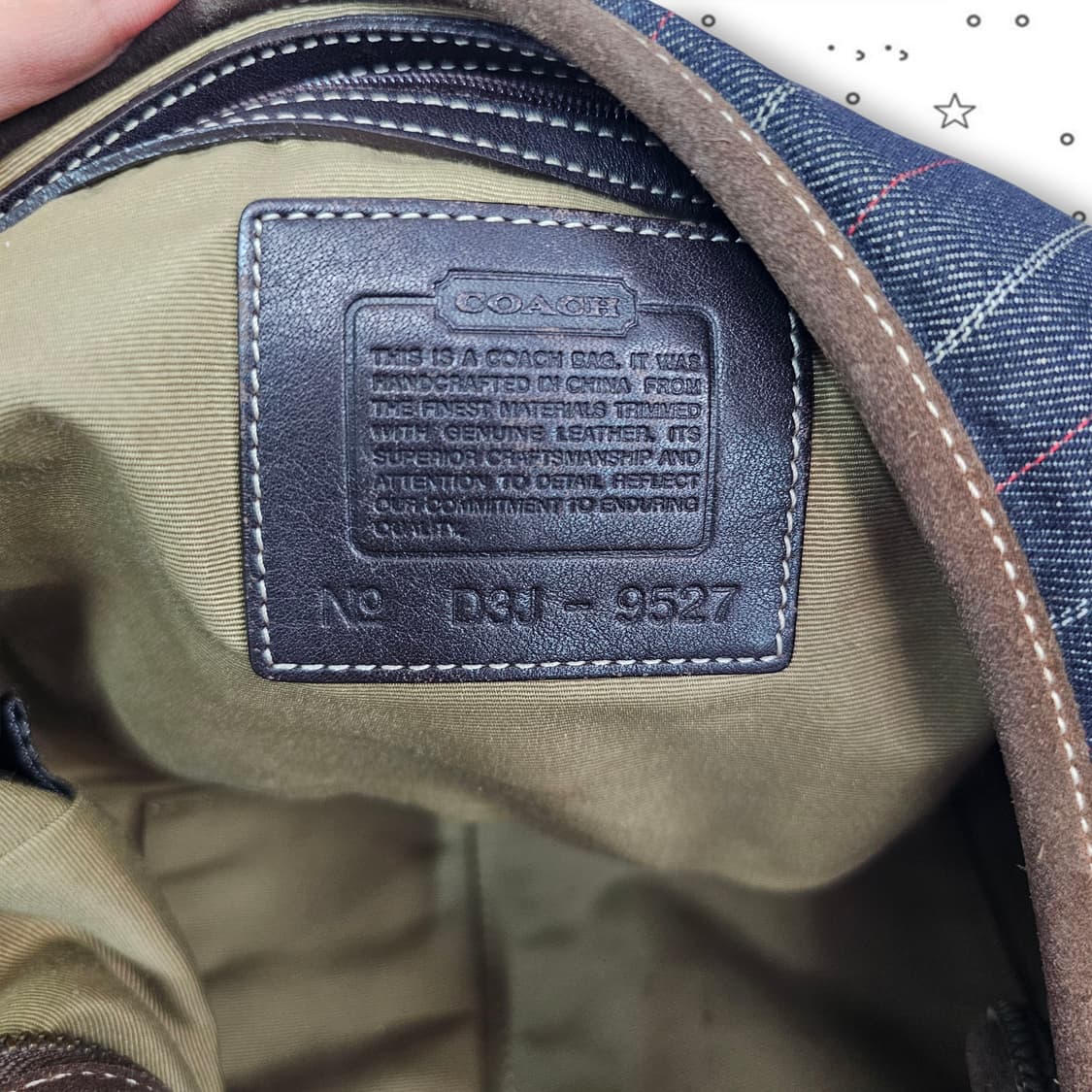 Coach 코치 데님 스웨이드 숄더백 상품이미지8