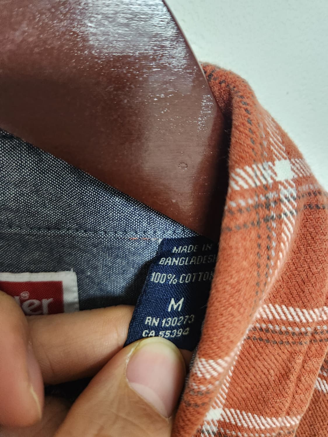 랭글러Wrangler 플란넬 셔츠 M - S143 상품이미지5