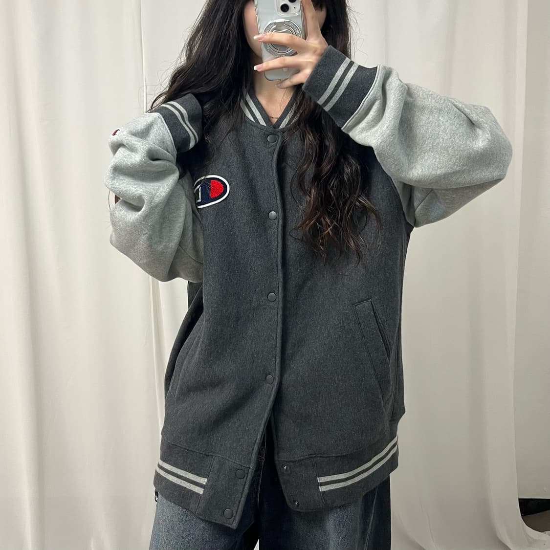 Champion Reverse Weave varsity jacket 상품이미지2