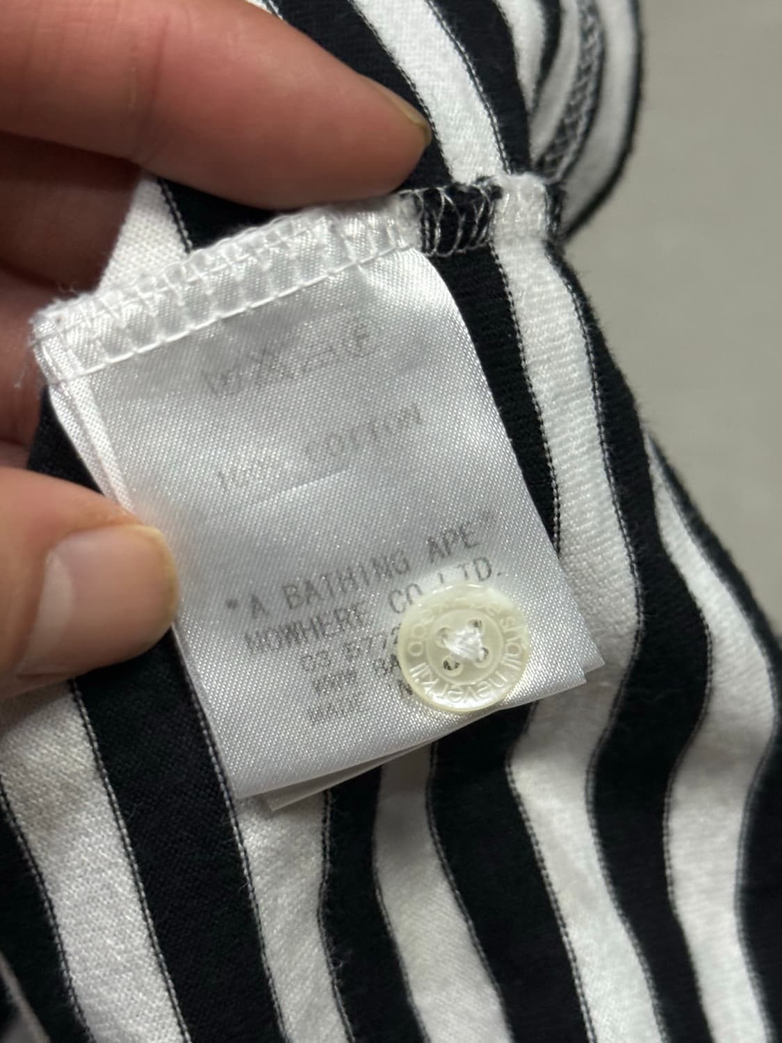 베이프 베이비 마일로 자수 스트라이프 폴로티 반팔 티셔츠 상품이미지4