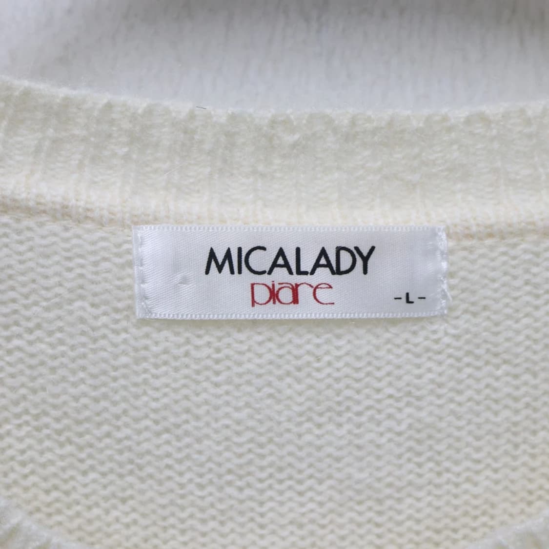 PIARE 자수 포인트 울 혼방 니트 63490 상품이미지6