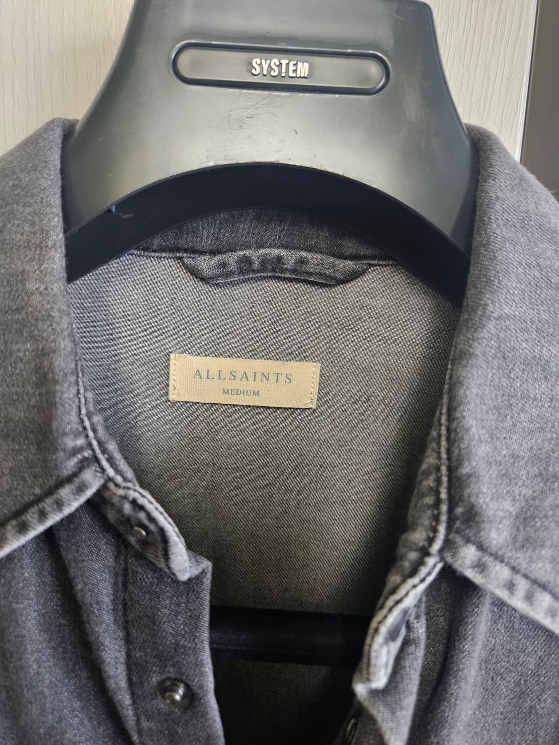 올세인츠 다크그레이 데님셔츠 새상품 100사이즈 상품이미지2