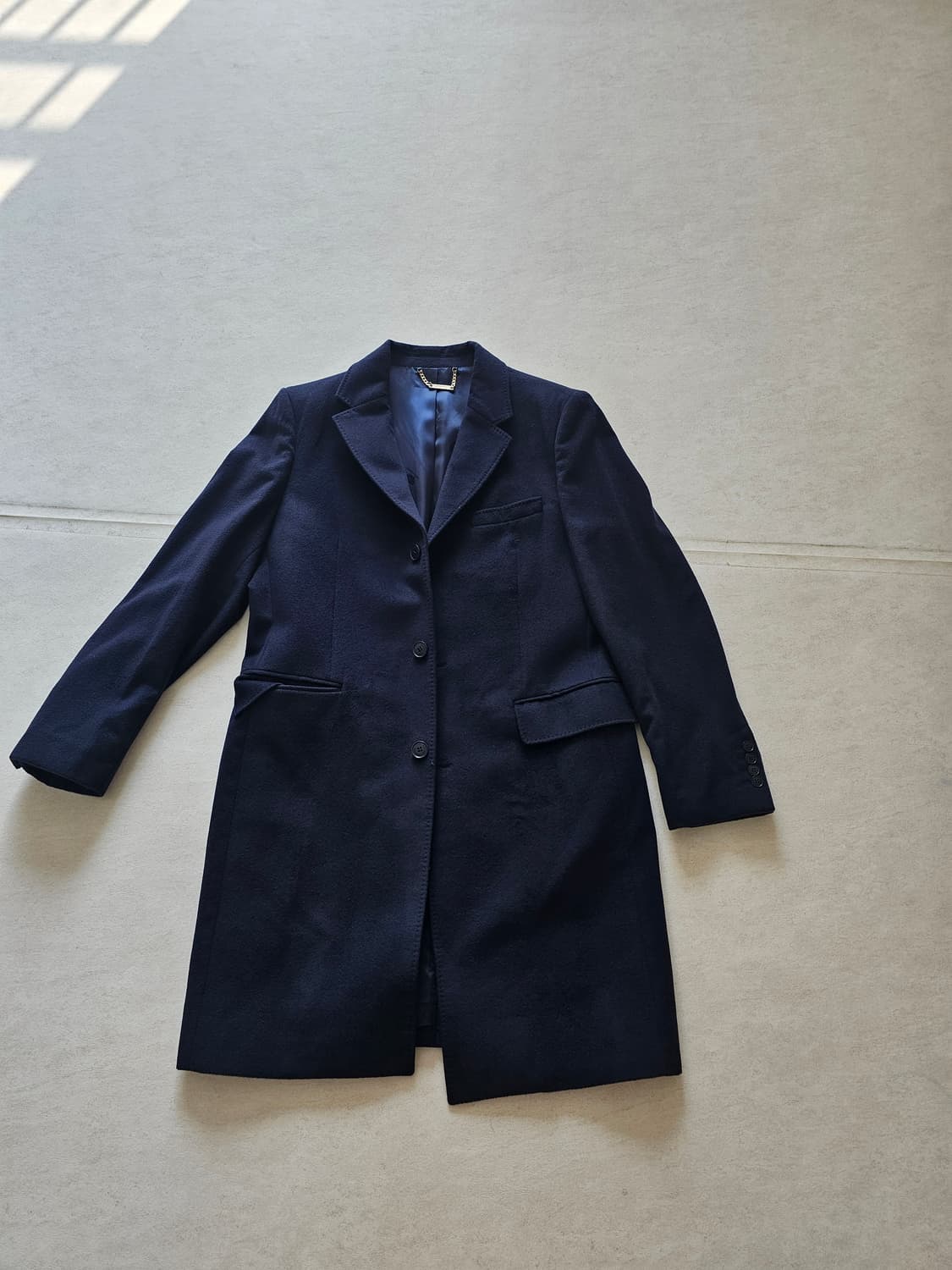 GOBI 몽골 캐시미어 100% 남성 코트 네이비 XL  상품이미지1