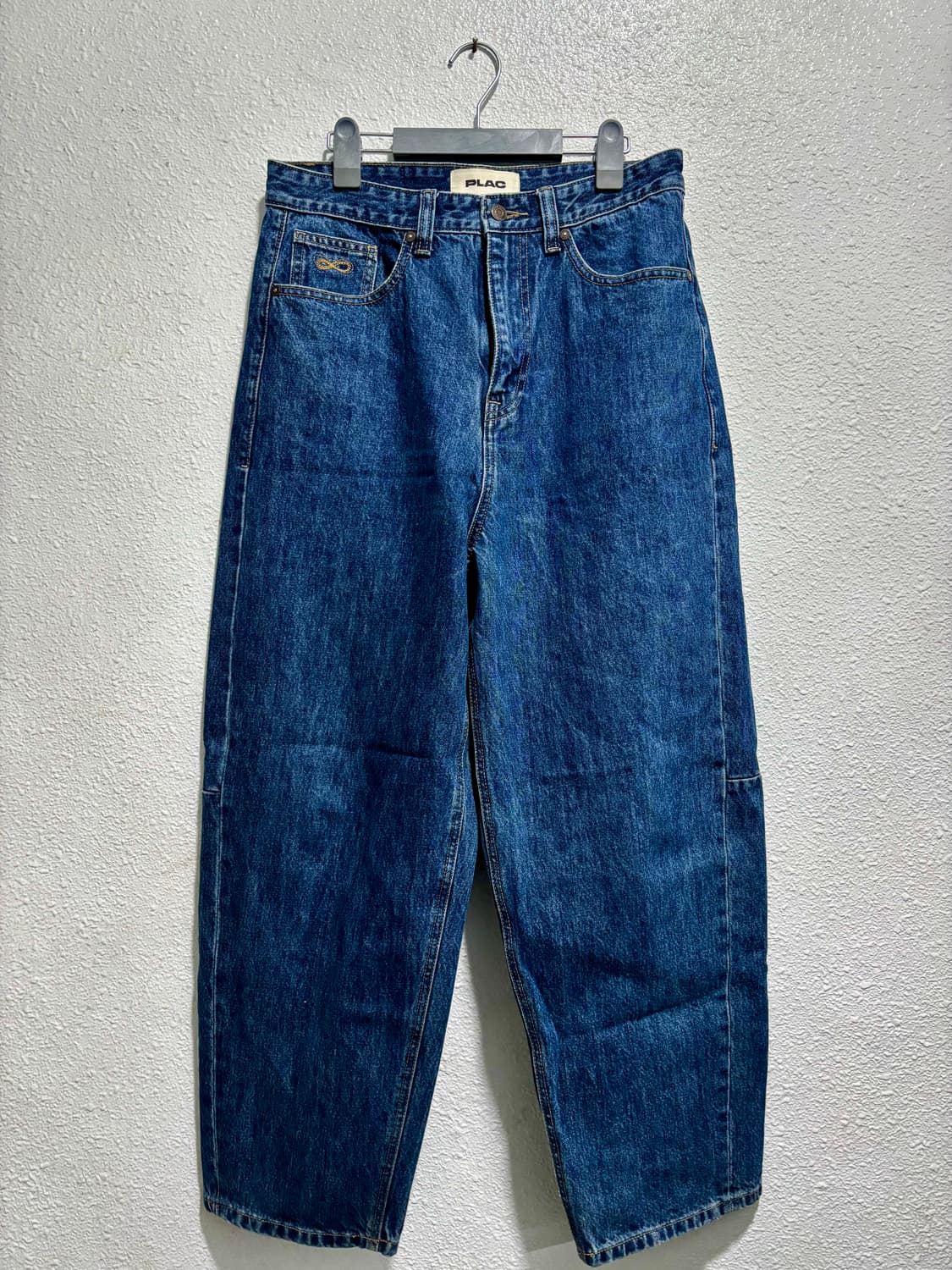 플랙 이집트 커브드 와이드 P53 미드 블루 데님팬츠 상품이미지4