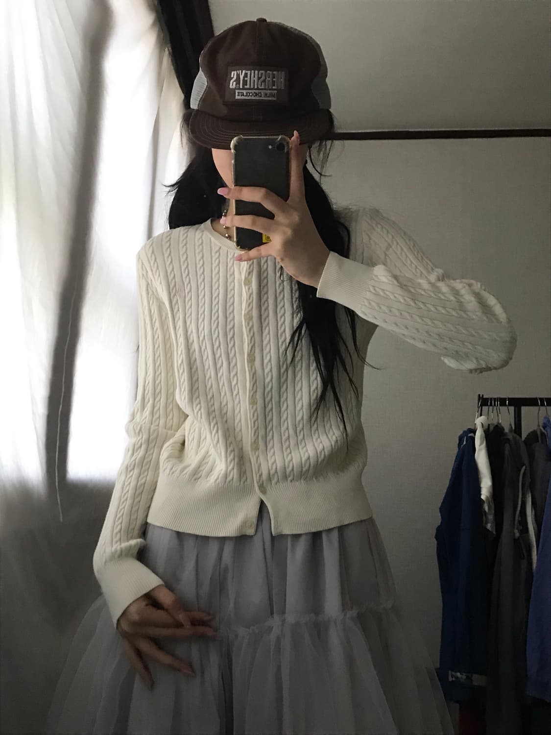 폴로 아이보리 케이블 가디건 상품이미지7