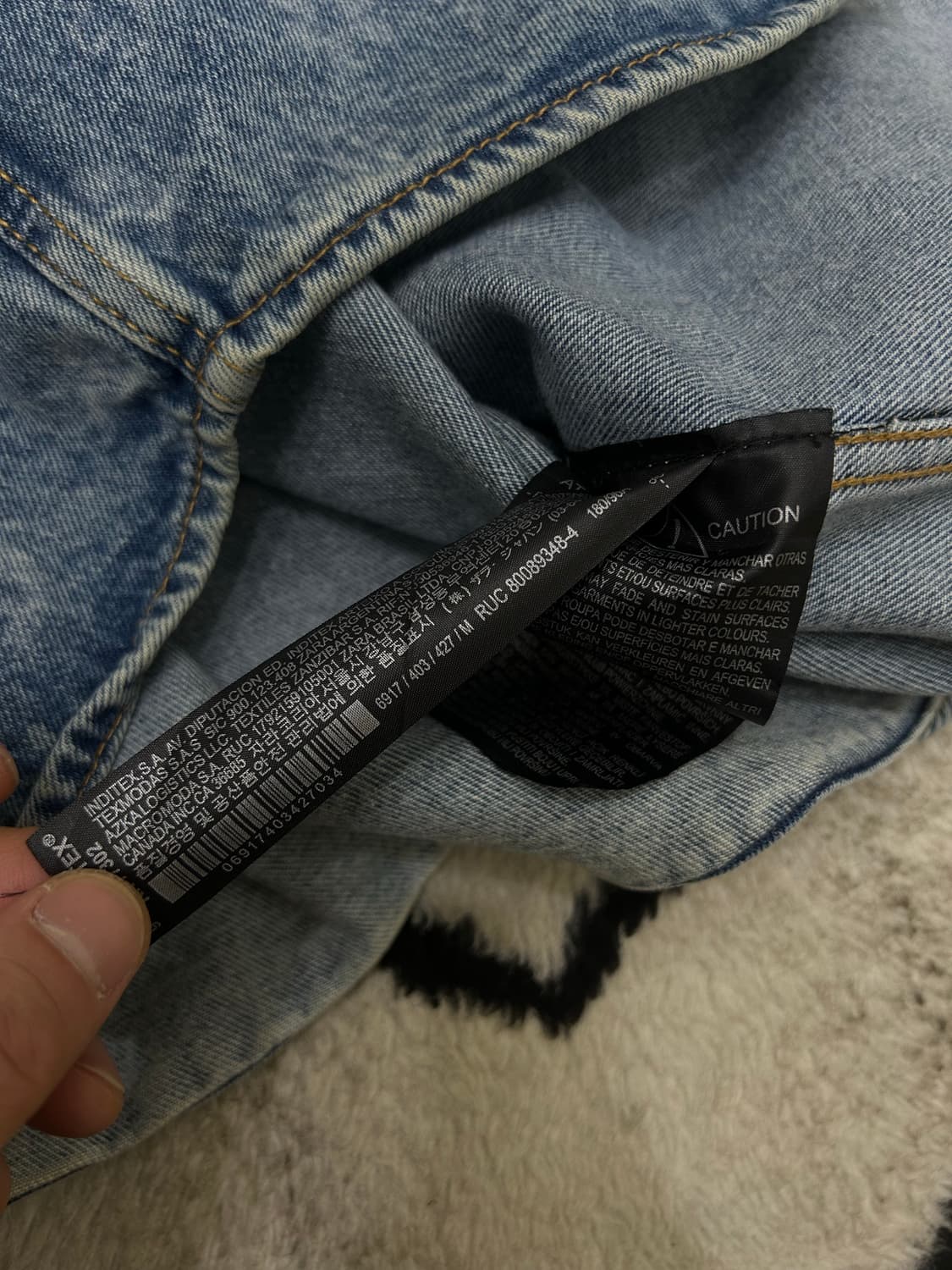 [한국L]ZARA 릴렉스드 핏 모노그램 패턴 헤비 데님셔츠 상품이미지6