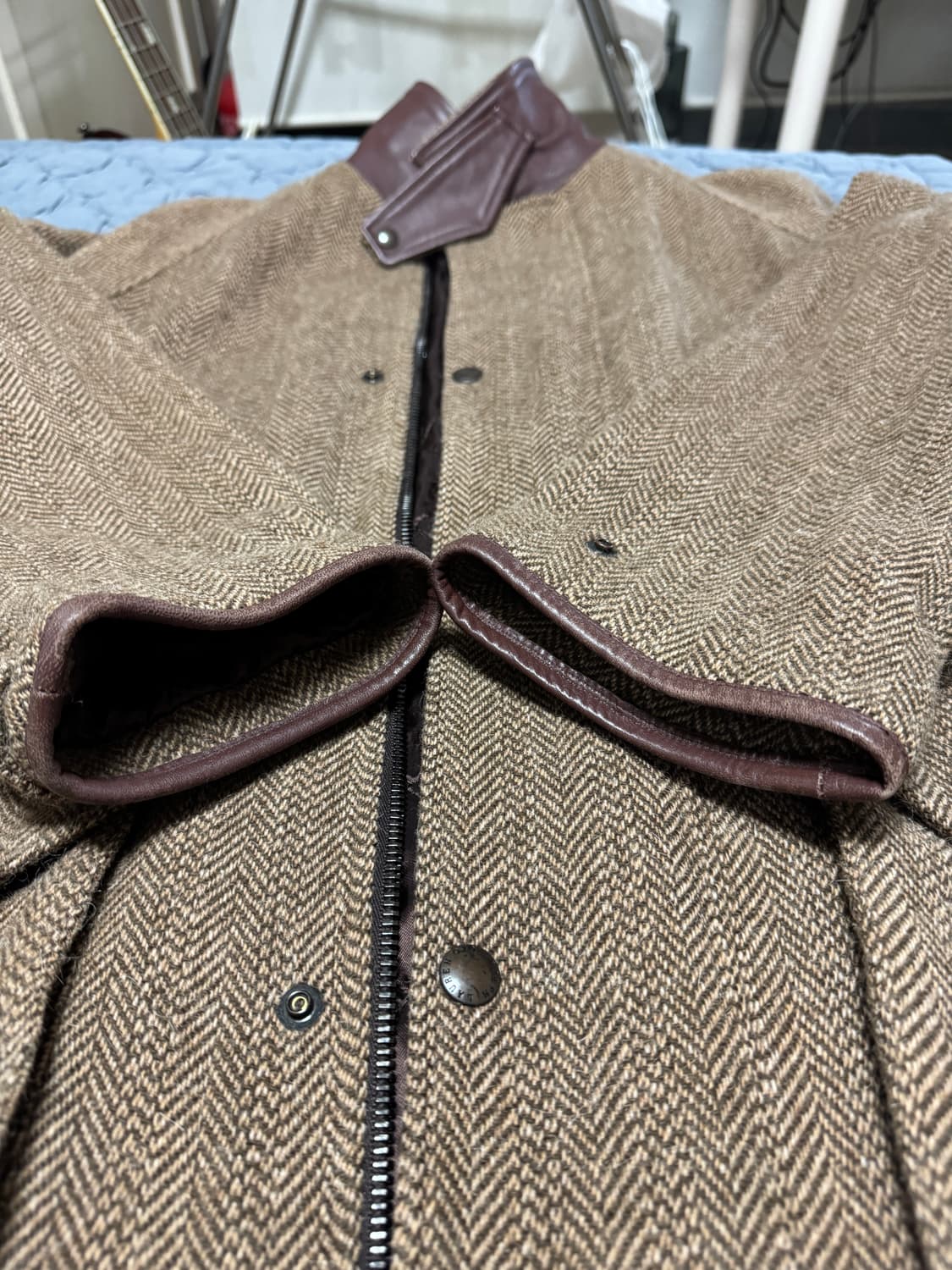 폴로 울 헤링본 뉴스보이 필드 코트 M (이태리) 상품이미지3