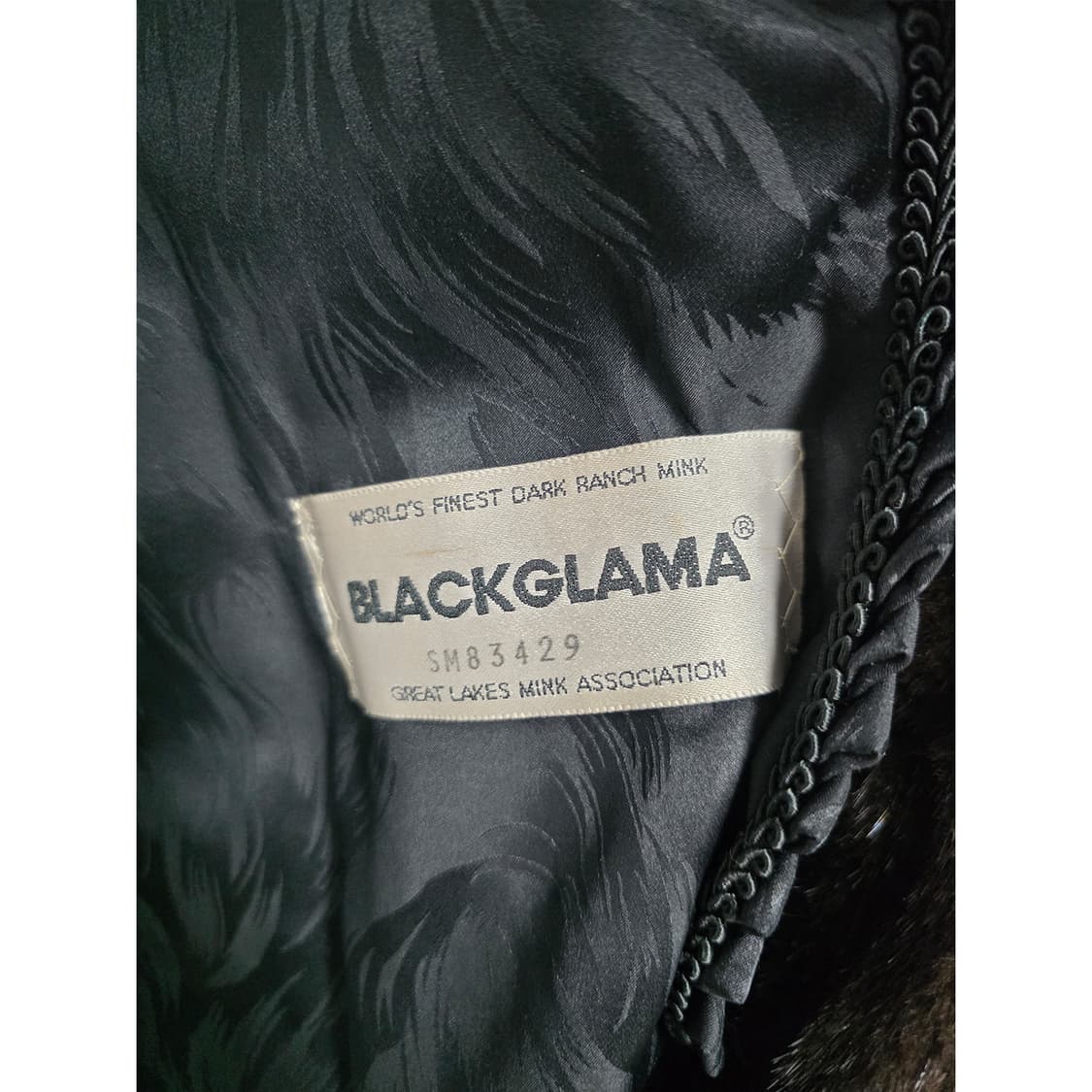 택포) L 블랙 통밍크 코트 상품이미지2