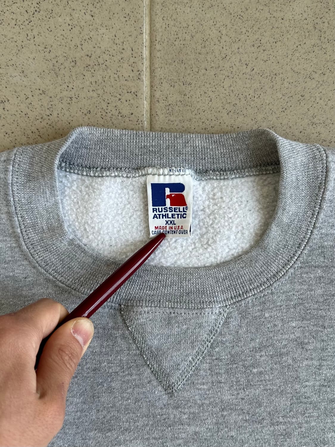 90s 빈티지 러셀 스웻셔츠 그레이 XXL USA 상품이미지6