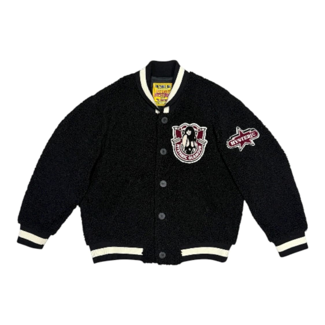 히스테릭 글래머 히스걸 패치 플리스 바시티 스타디움 자켓 상품이미지1