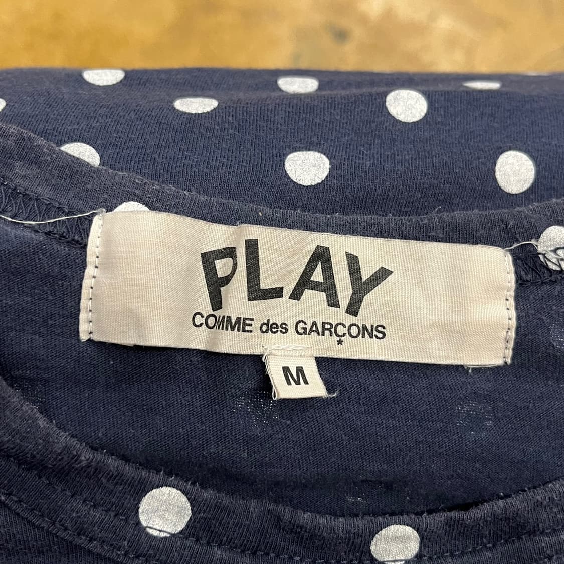 꼼데가르송 네이비 도트 롱슬리브  상품이미지5