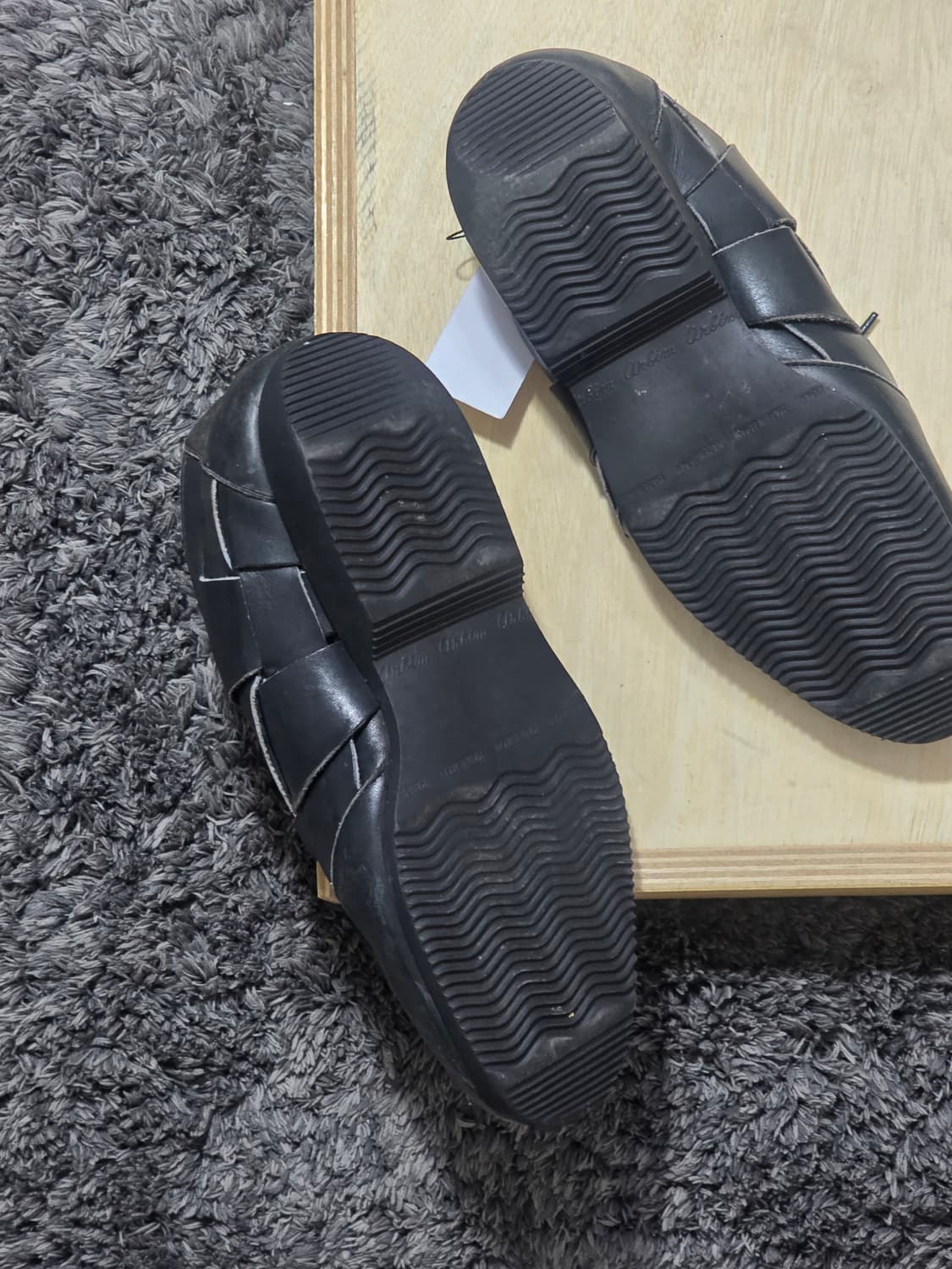 80s CDGH Woven leather lace-up shoes 상품이미지5