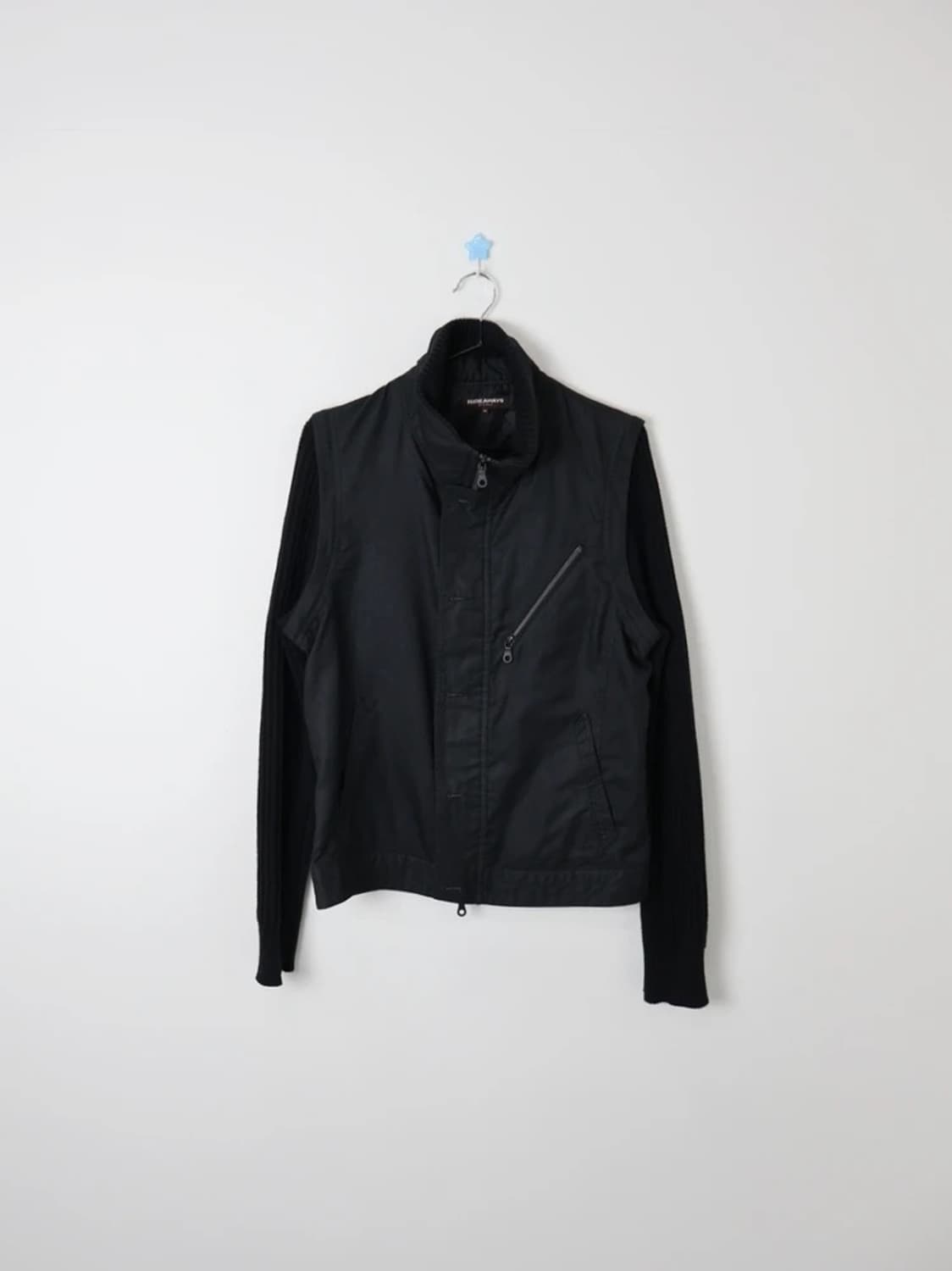 HIDEAWAYS Knit Sleeve Layered Jacket 상품이미지1