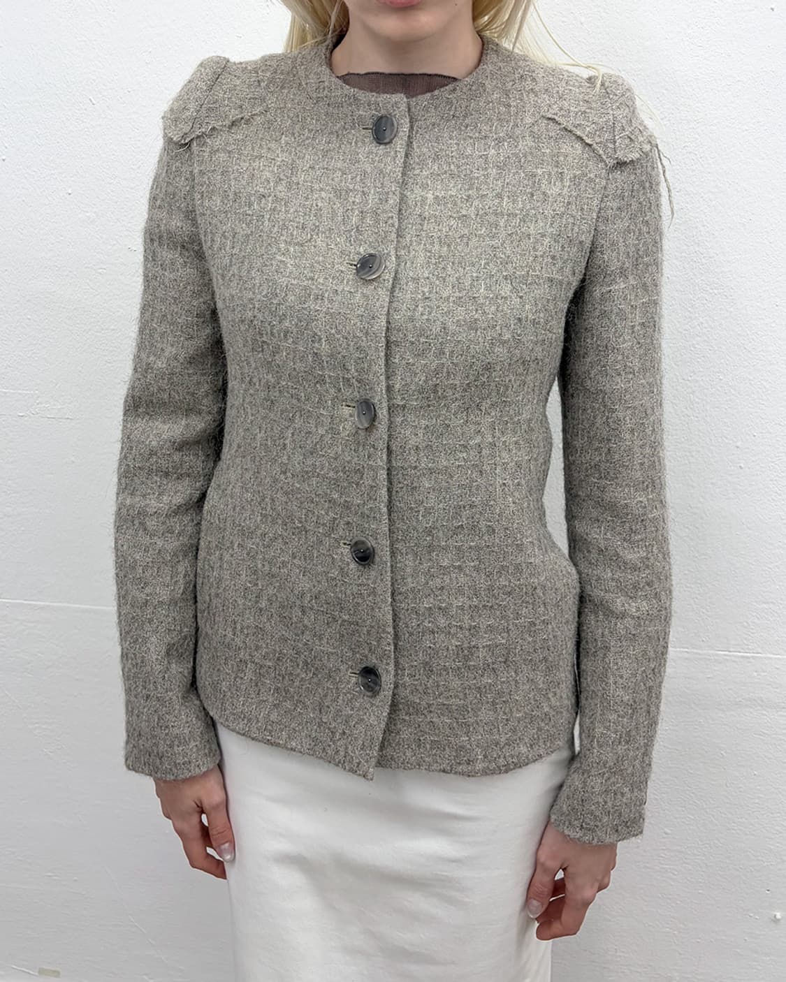 베로니크 브랑퀸호 2002F/W 퍼프 숄더 알파카 자켓 상품이미지6