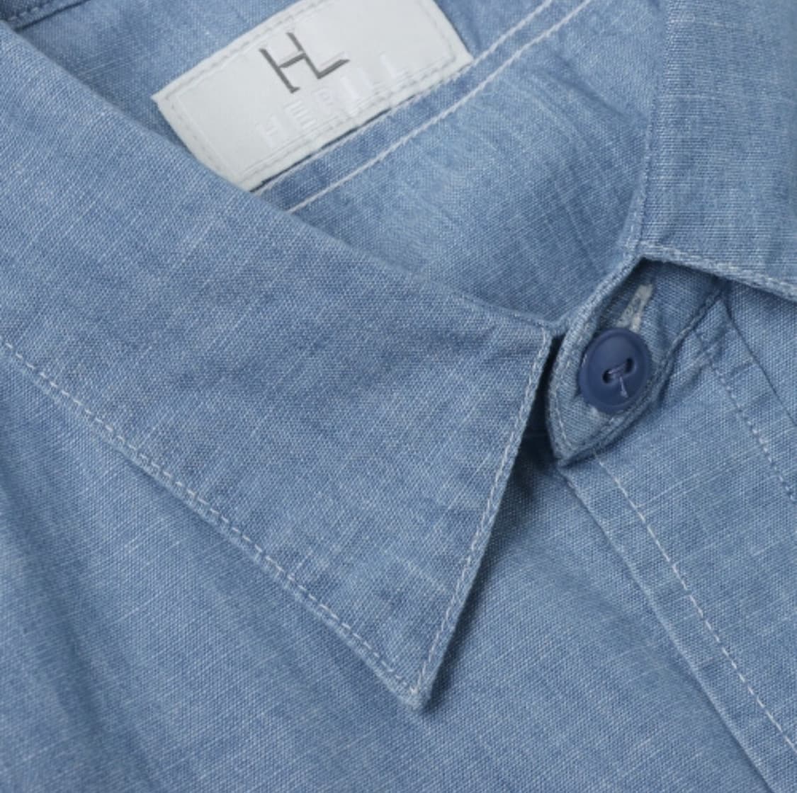 Usn Chambray Shirt - Blue 상품이미지5