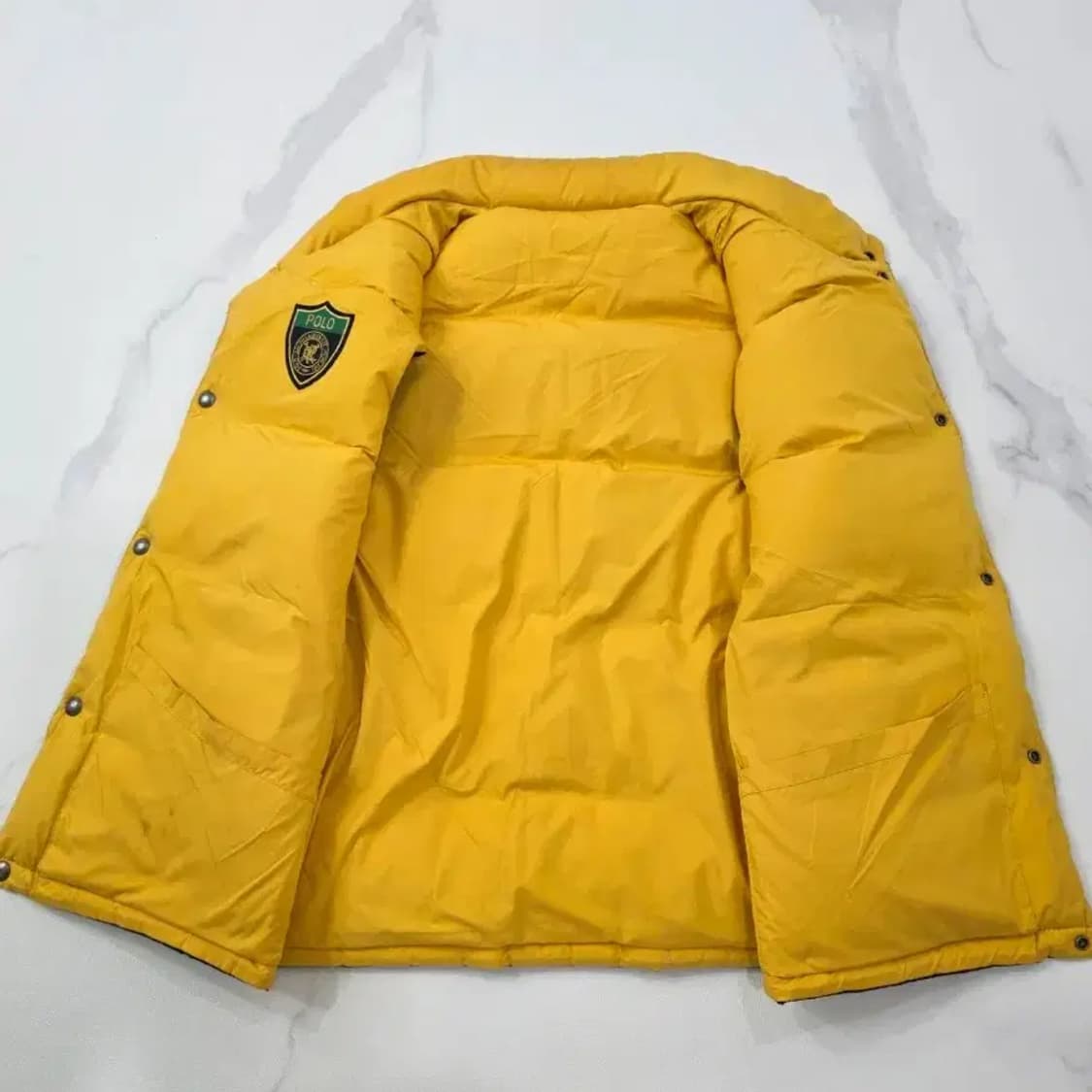 폴로 랄프로렌 리버시블 패딩 조끼 네이비/옐로우 95 상품이미지2