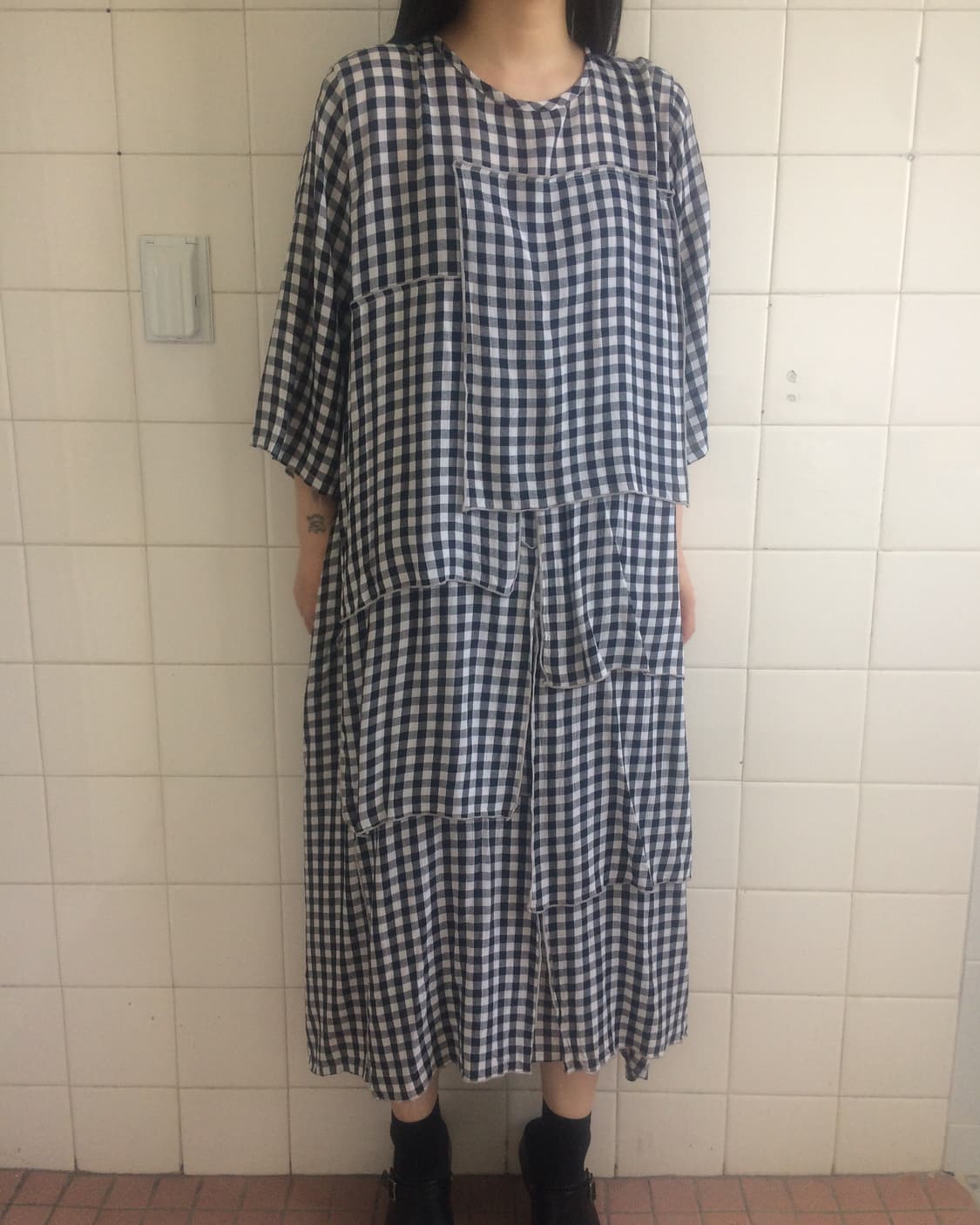 Patch layering point check pattern onepi 상품이미지8