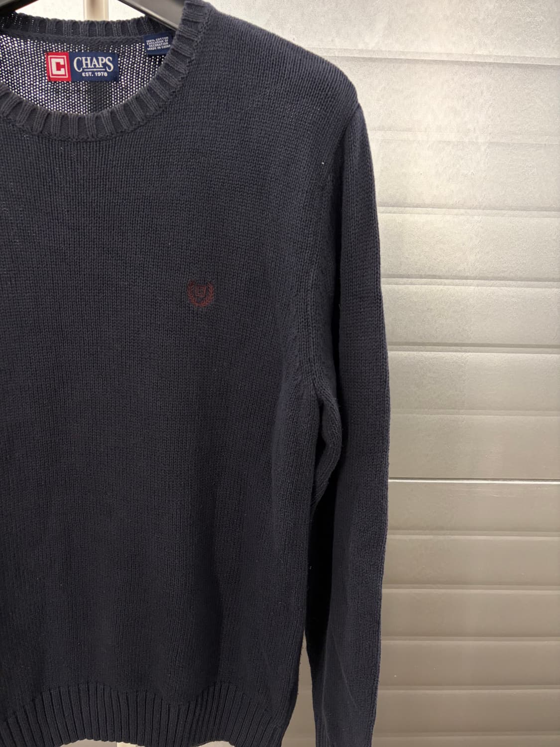 Polo Chaps vintage sweater navy L 상품이미지3