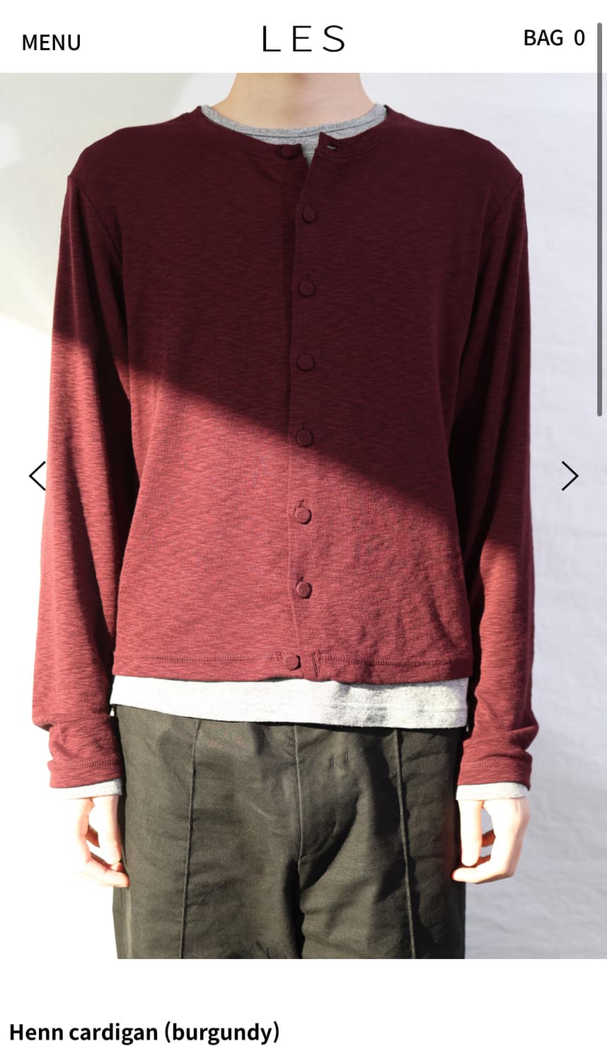 [1] LES henn 가디건 (버건디) 상품이미지1