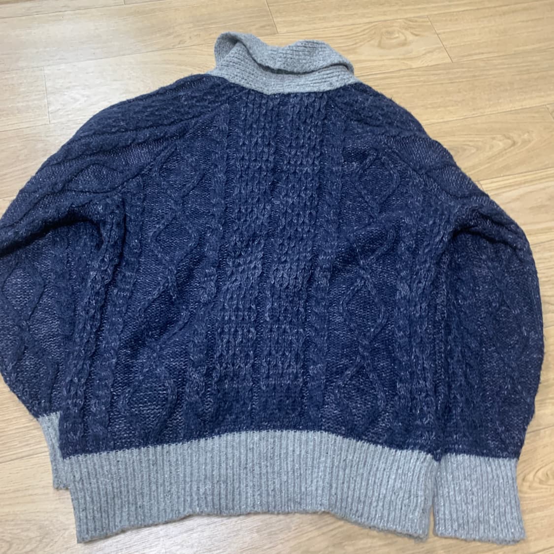 90-95)Ami 일본 빈티지 숄카라가디건 상품이미지2