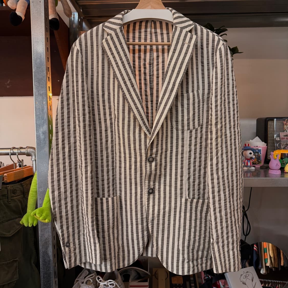 파올리니 컨템포러리 이탈리아 브랜드 시어서커 실크혼방 자켓 블레이저  2 상품이미지1