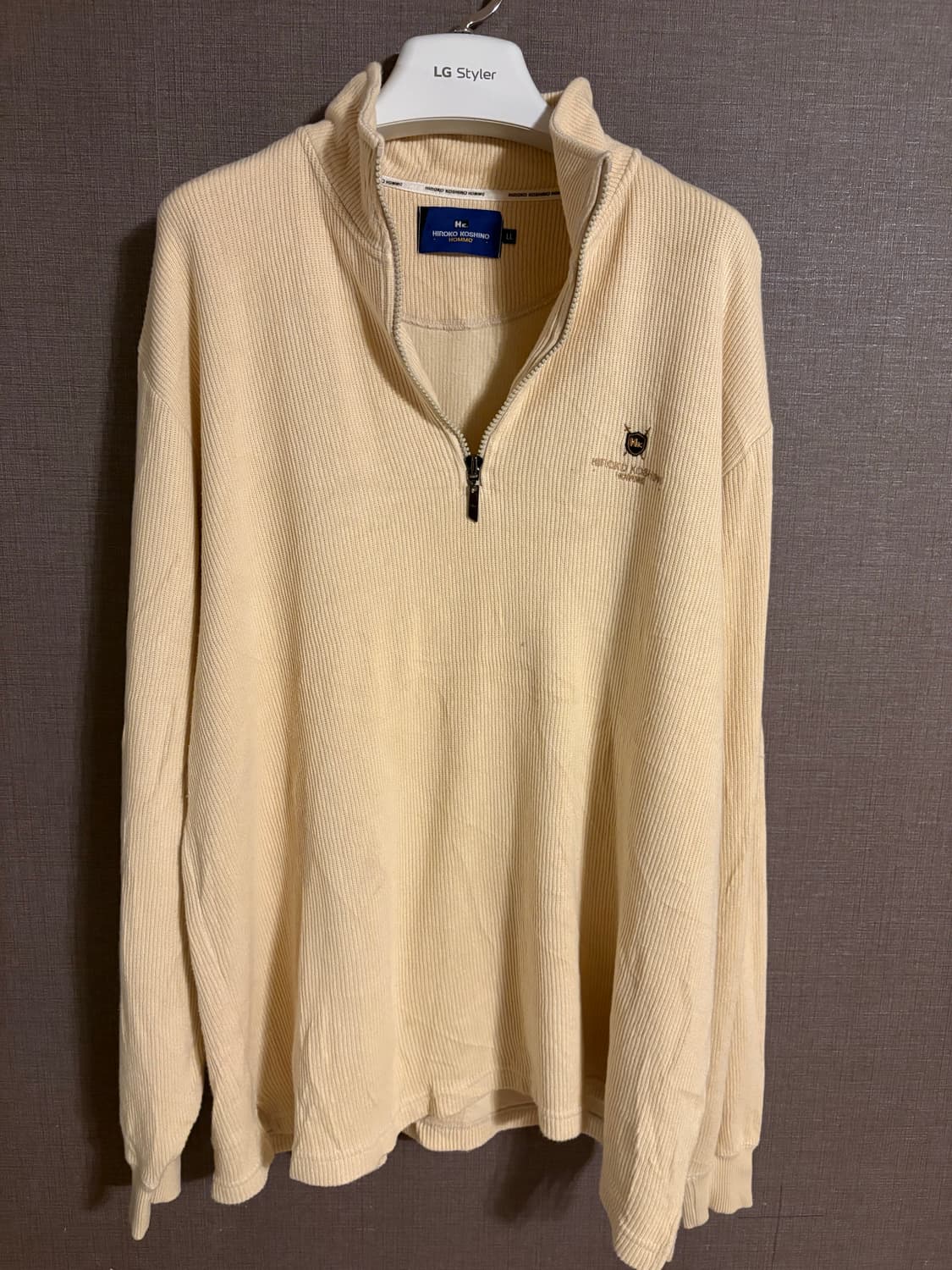 HIROKO KOSHINO HOMME 코듀로이 하프집업 니트 (Vinta 상품이미지1