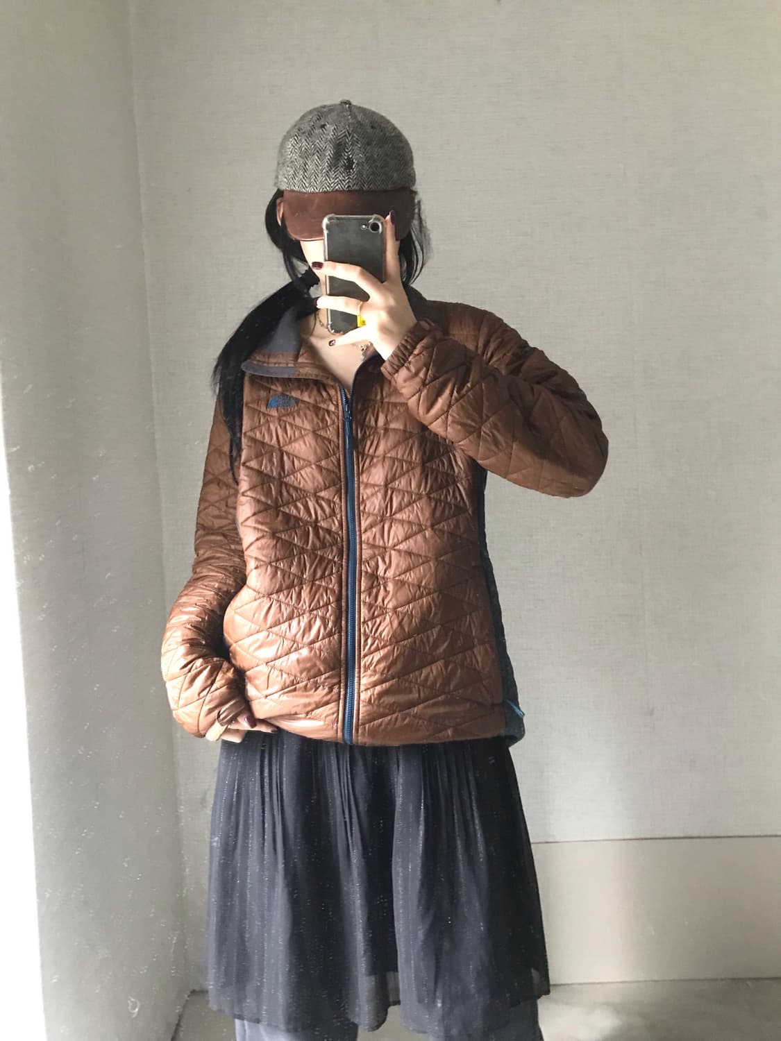 노페 브라운 경량패딩 상품이미지5