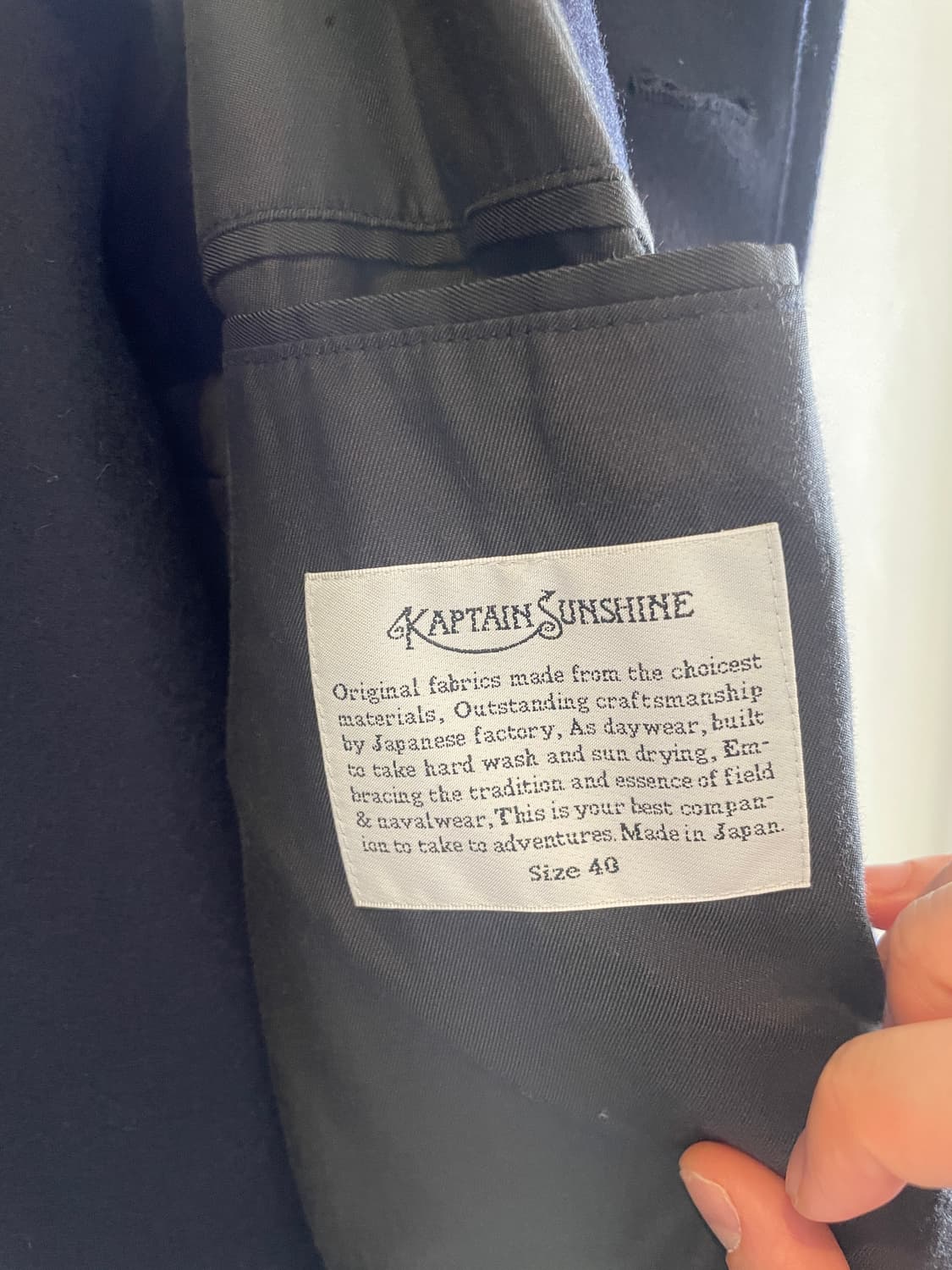 캡틴선샤인 후드 코트 super 120's wool 상품이미지4