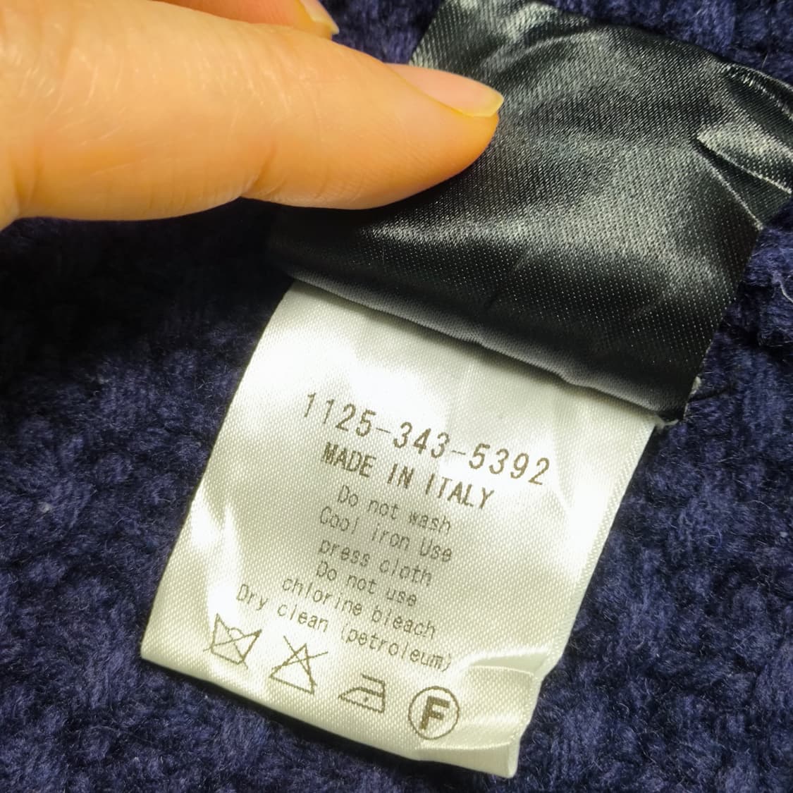 [Made in Italy] BARK 네이비 울 니트 코트 상품이미지8