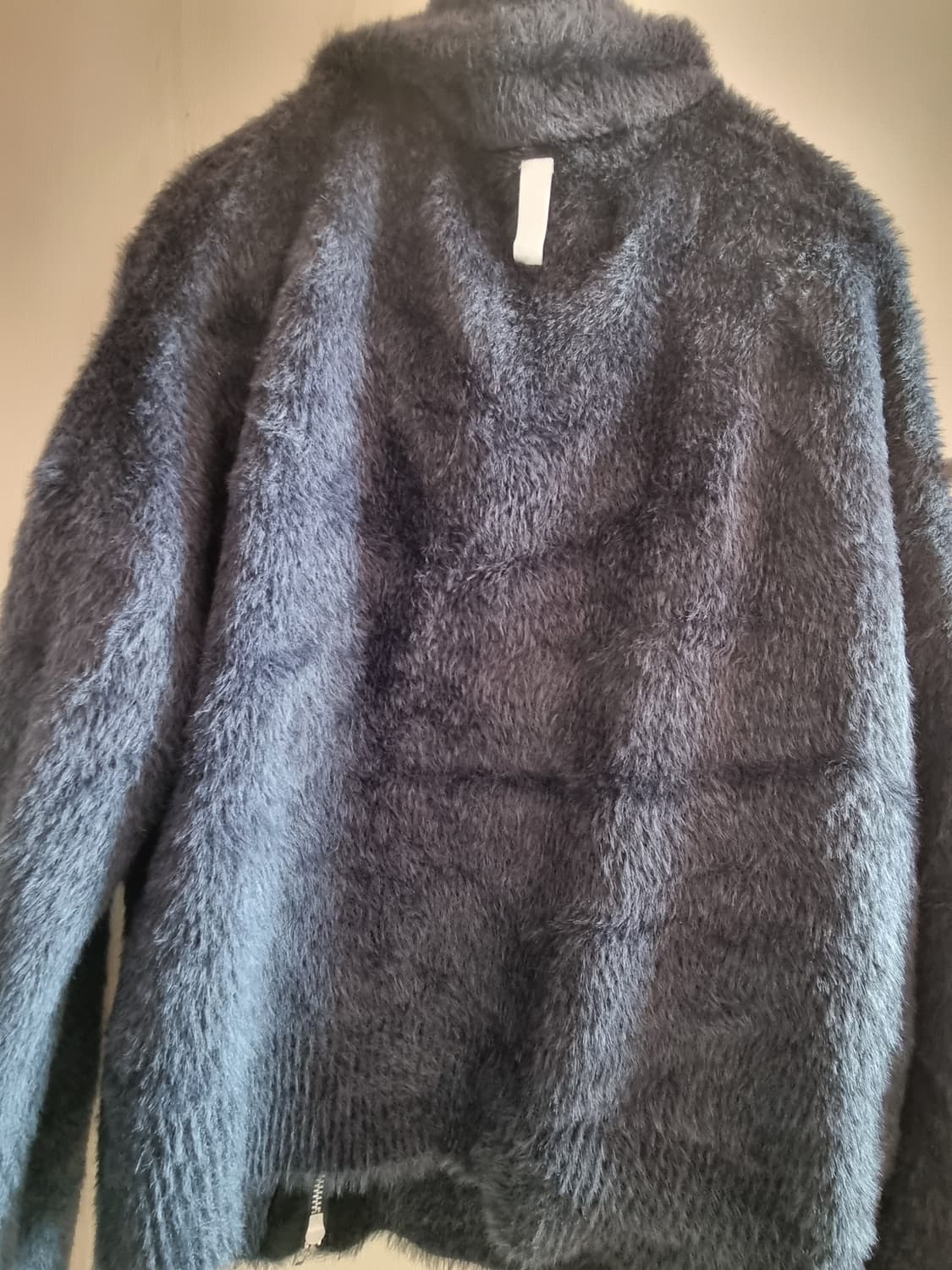 노매뉴얼 HIGH NECK HAIRY KNIT ZIP-UP -DUSK 상품이미지3