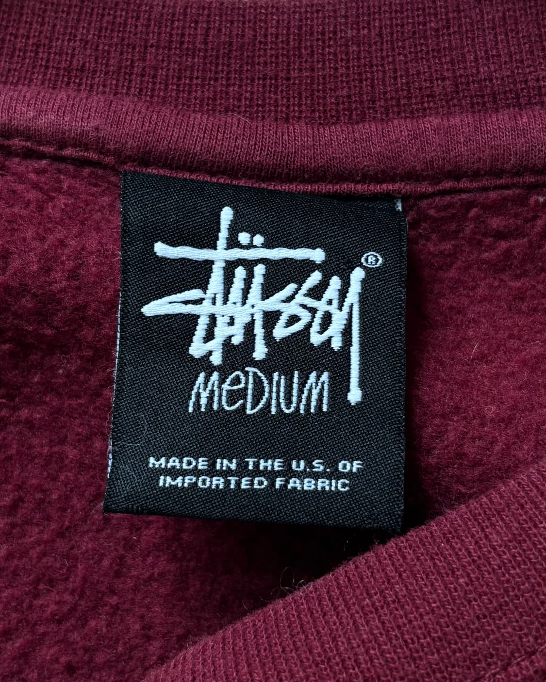 Stussy 스투시 버건디 맨투맨 상품이미지5