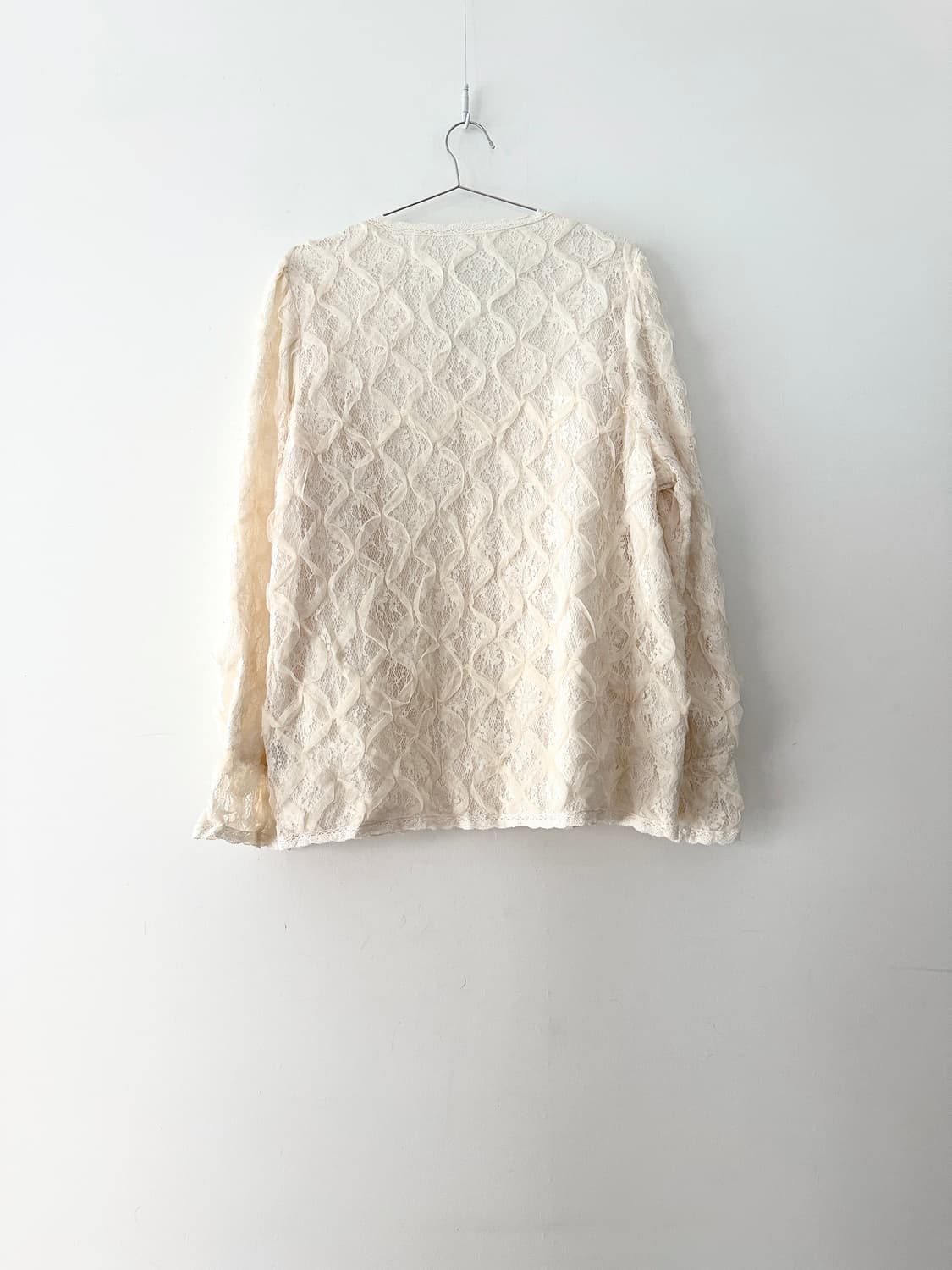 Lace whisper blouse / white 상품이미지3