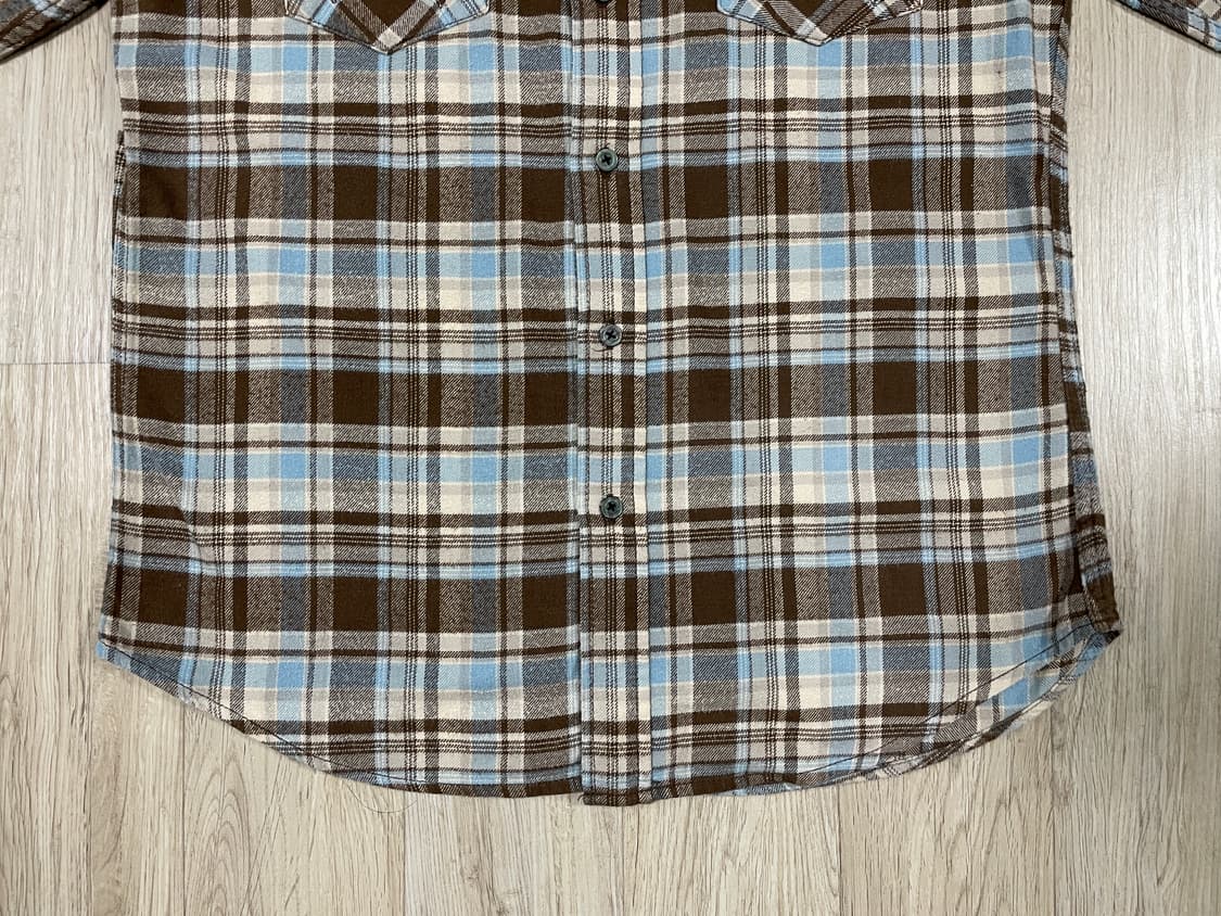 95) 70's 복각 랭글러 플란넬 체크 웨스턴 셔츠(RRL&LVC&폴로 상품이미지6