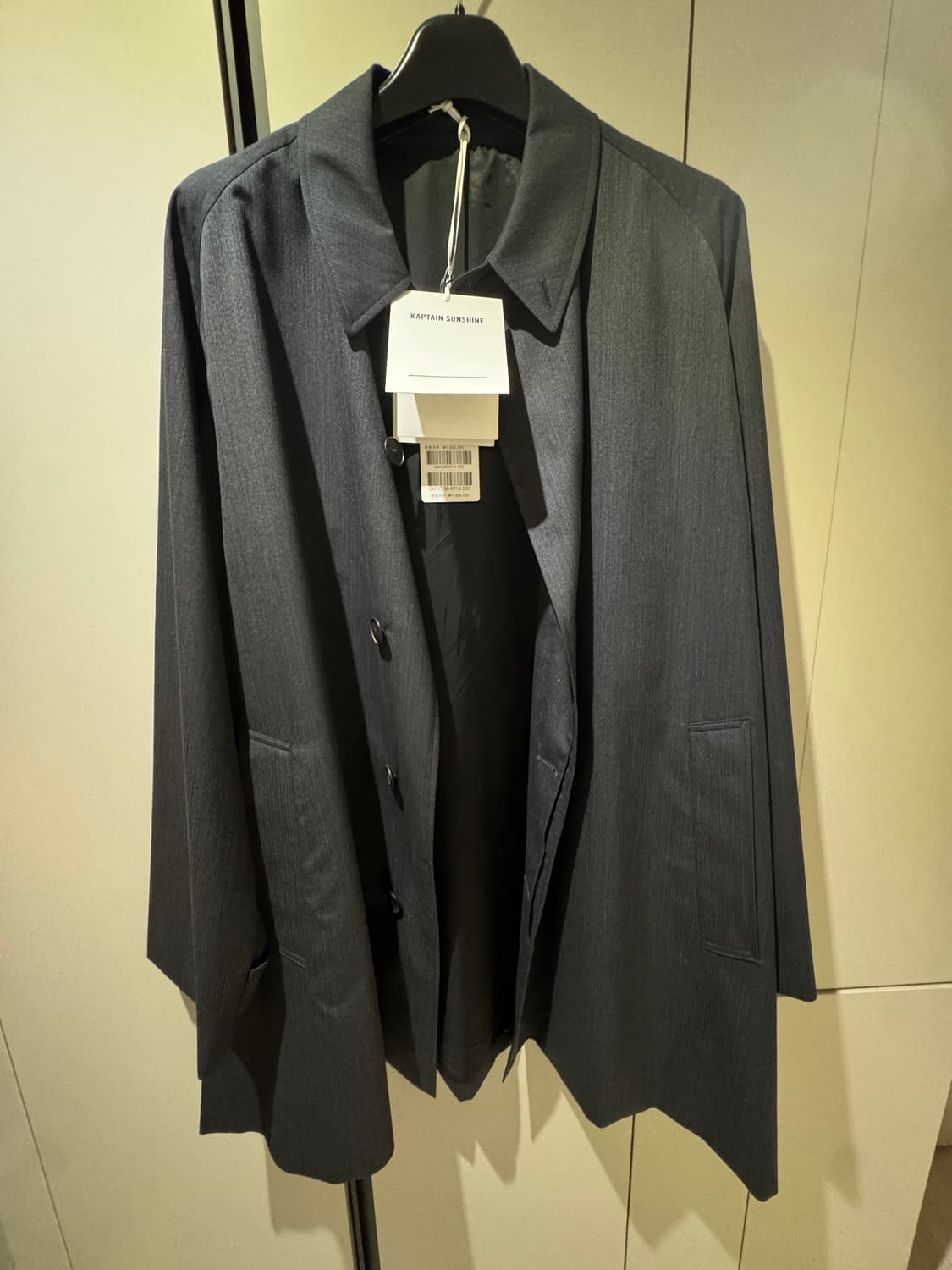 캡틴선샤인) 24ss 숏 워커 코트 - 차콜 상품이미지1