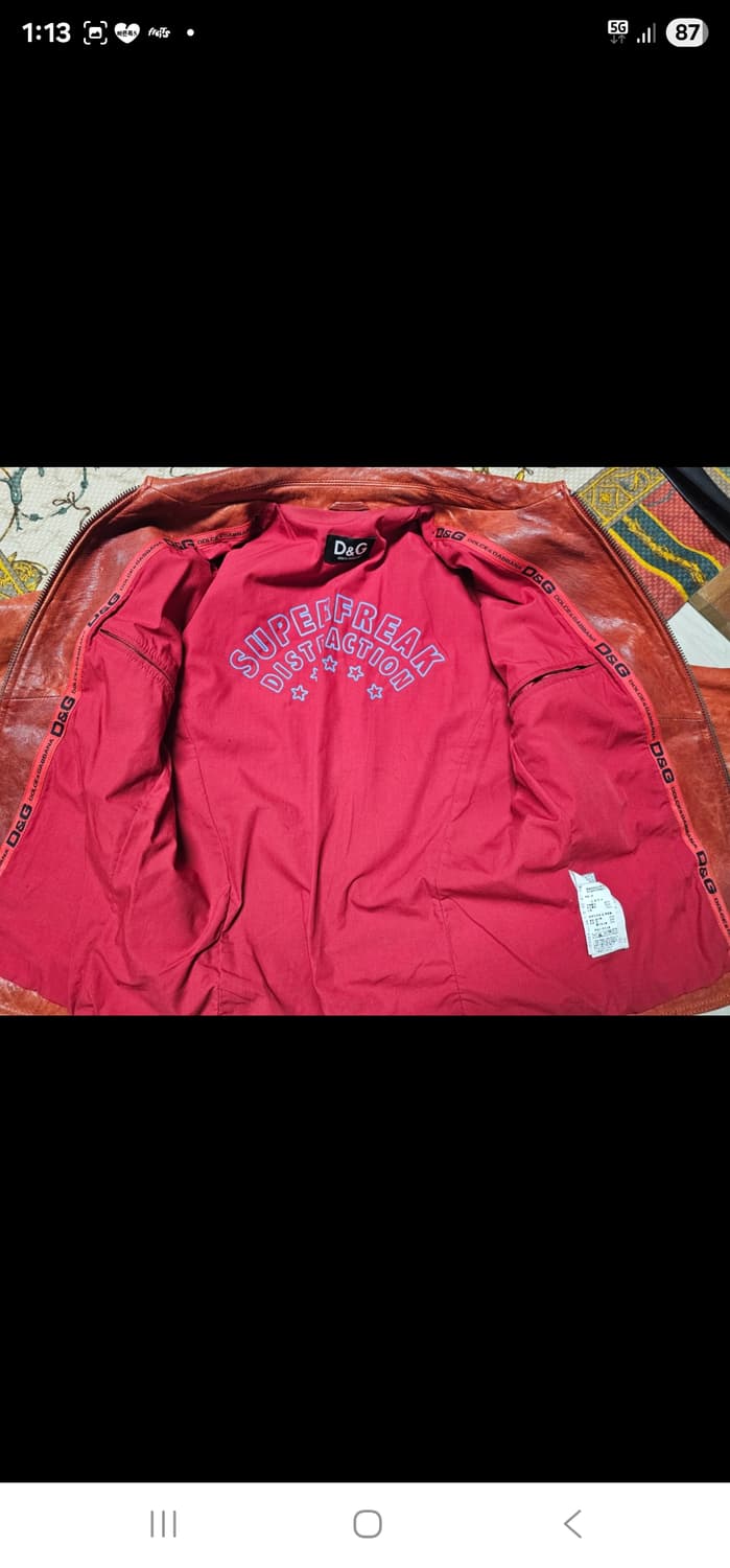 정품 돌체앤가바나 남성양가죽 자켓 90 상품이미지5